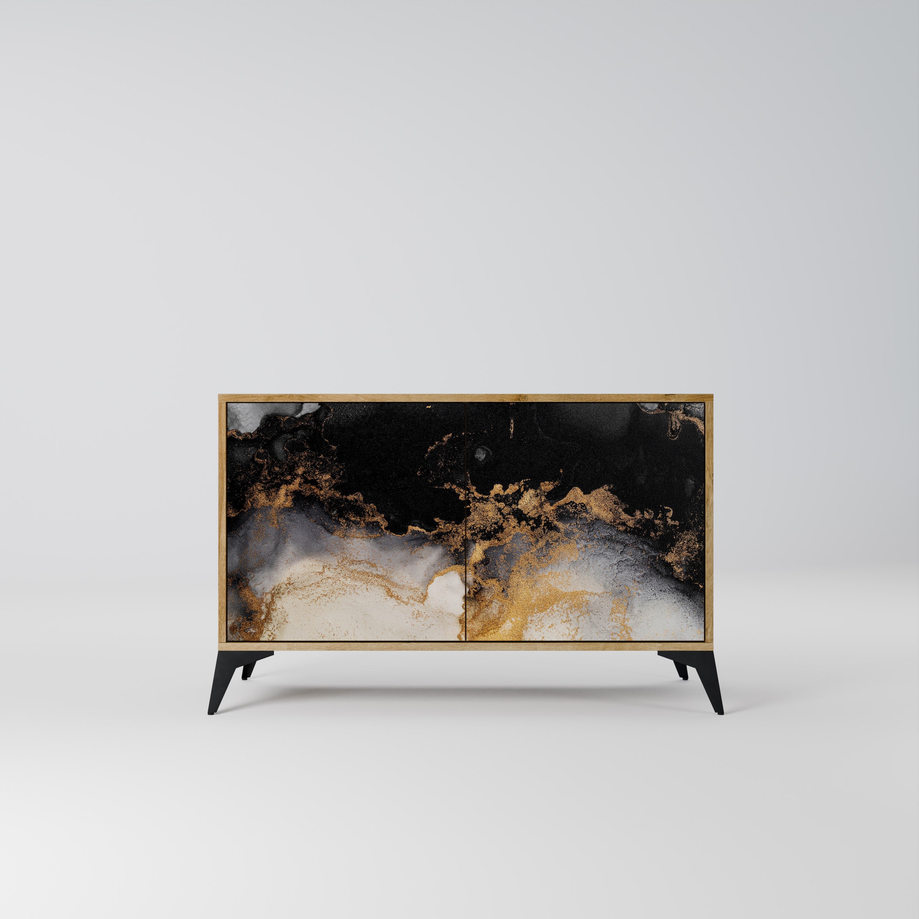 MARBLE OF TOMMORROW Sideboard mit 2 Türen in Eichenoptik