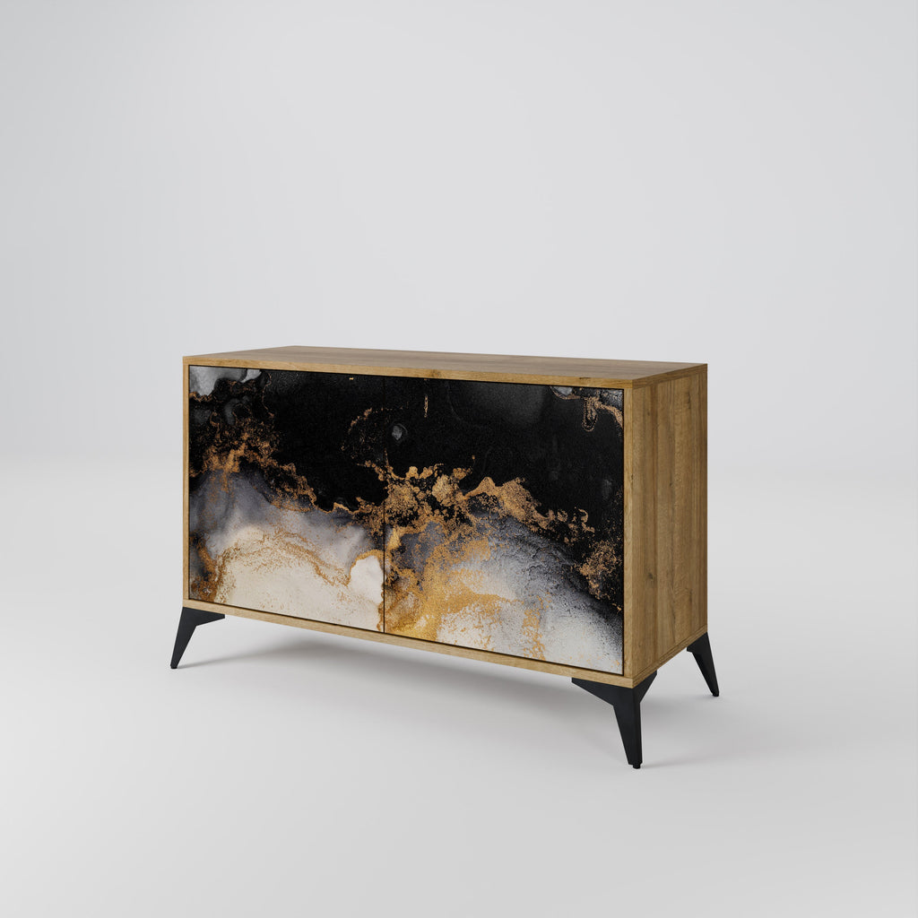 MARBLE OF TOMMORROW Sideboard mit 2 Türen in Eichenoptik
