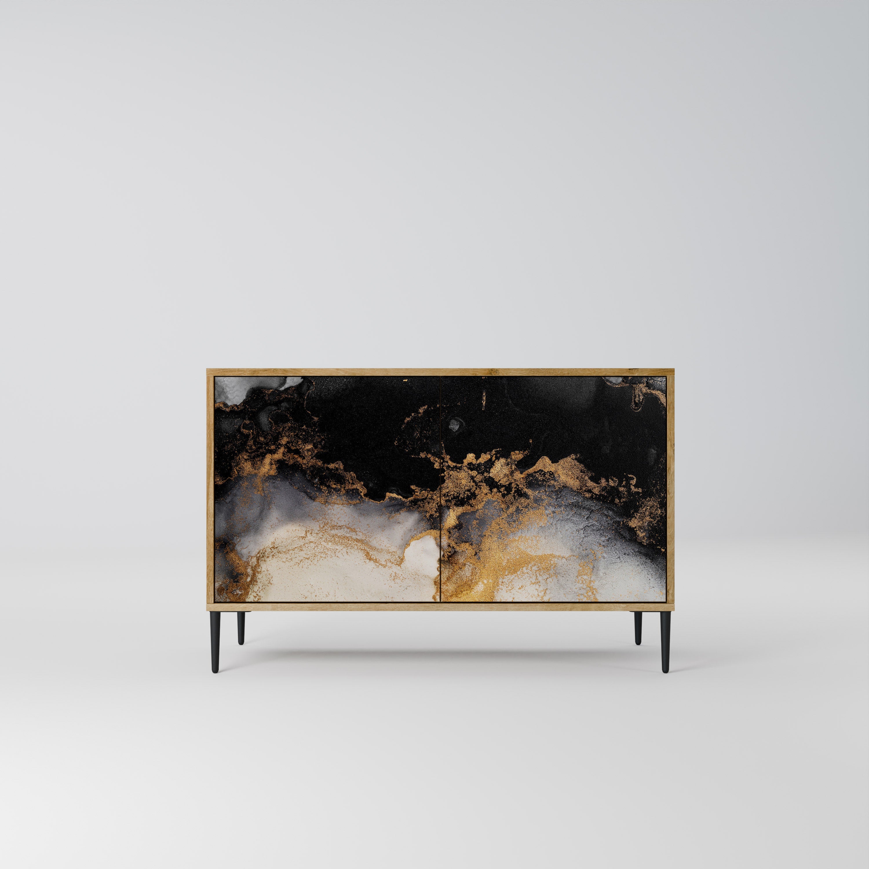 MARBLE OF TOMMORROW Sideboard mit 2 Türen in Eichenoptik