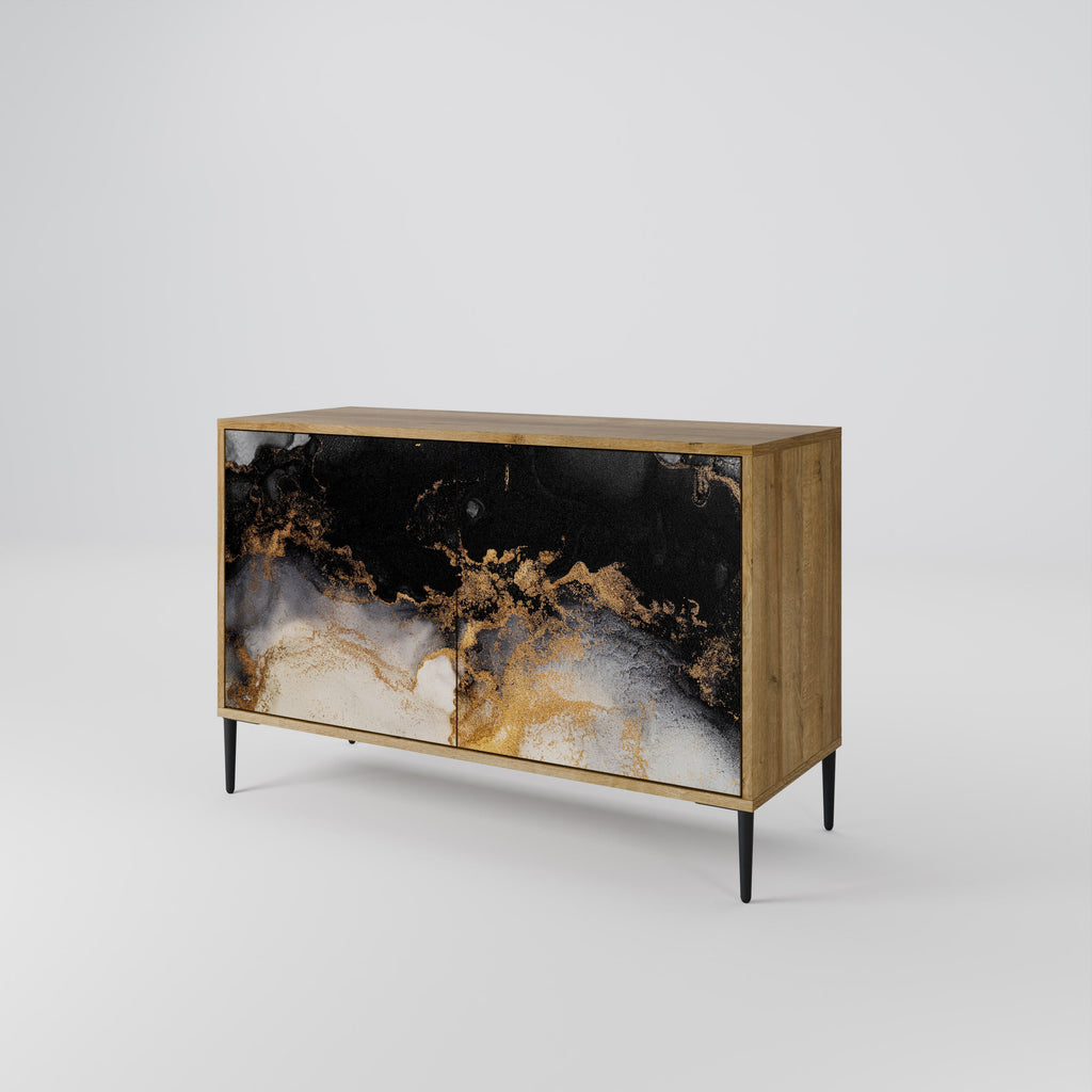 MARBLE OF TOMMORROW Sideboard mit 2 Türen in Eichenoptik