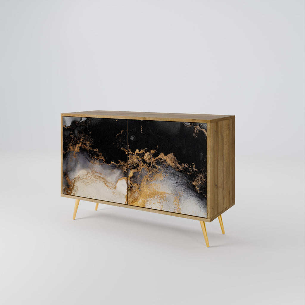 MARBLE OF TOMMORROW Sideboard mit 2 Türen in Eichenoptik