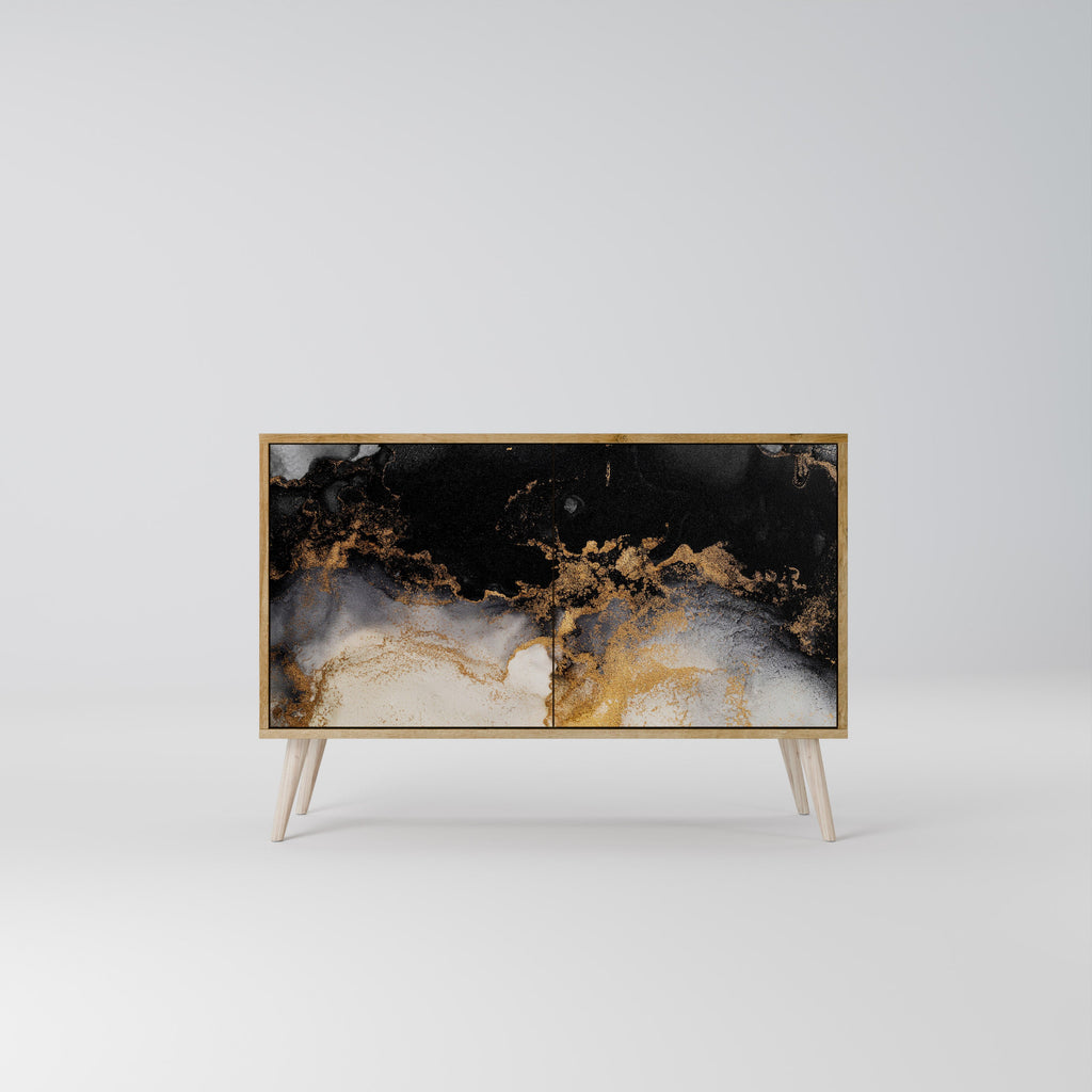 MARBLE OF TOMMORROW Sideboard mit 2 Türen in Eichenoptik