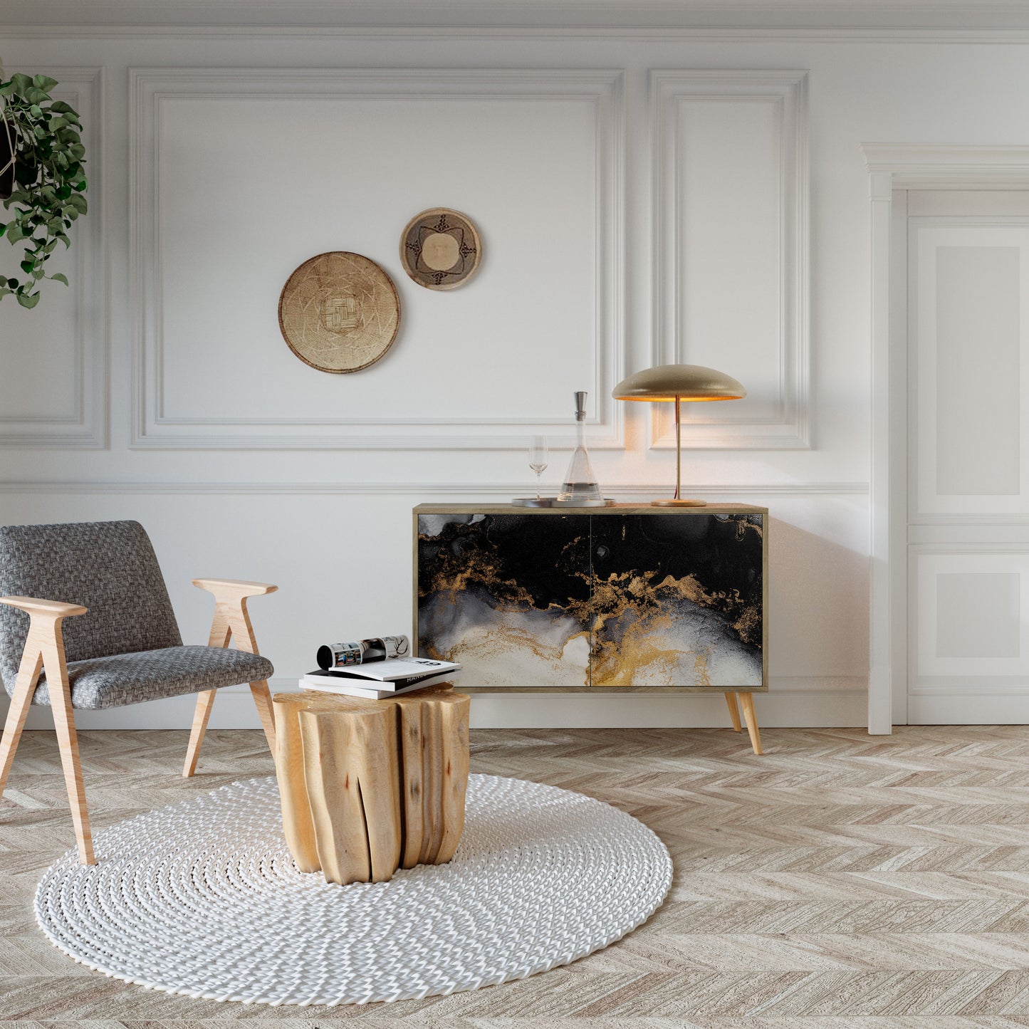 MARBLE OF TOMMORROW 2-türiges Sideboard