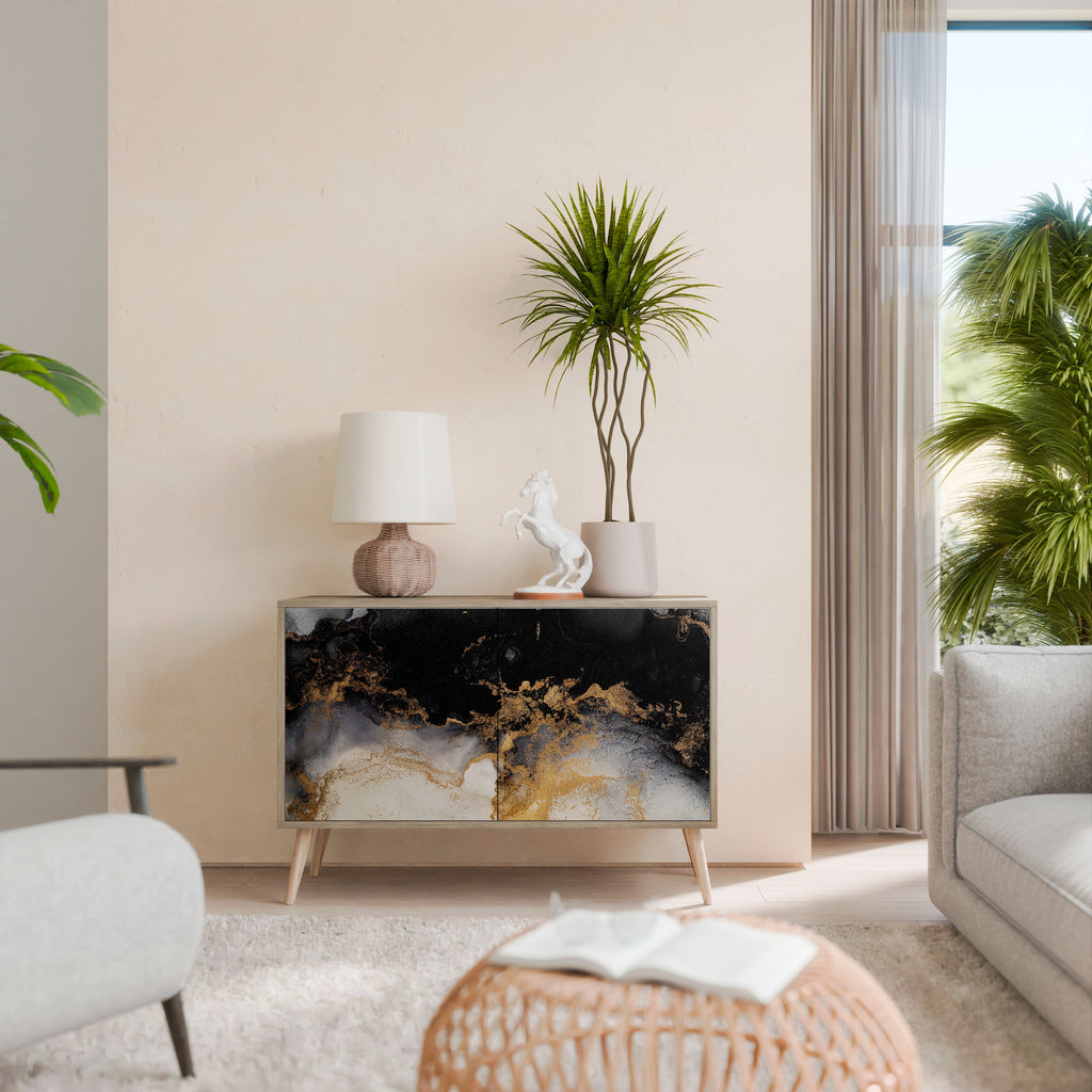 MARBLE OF TOMMORROW Sideboard mit 2 Türen in Eichenoptik