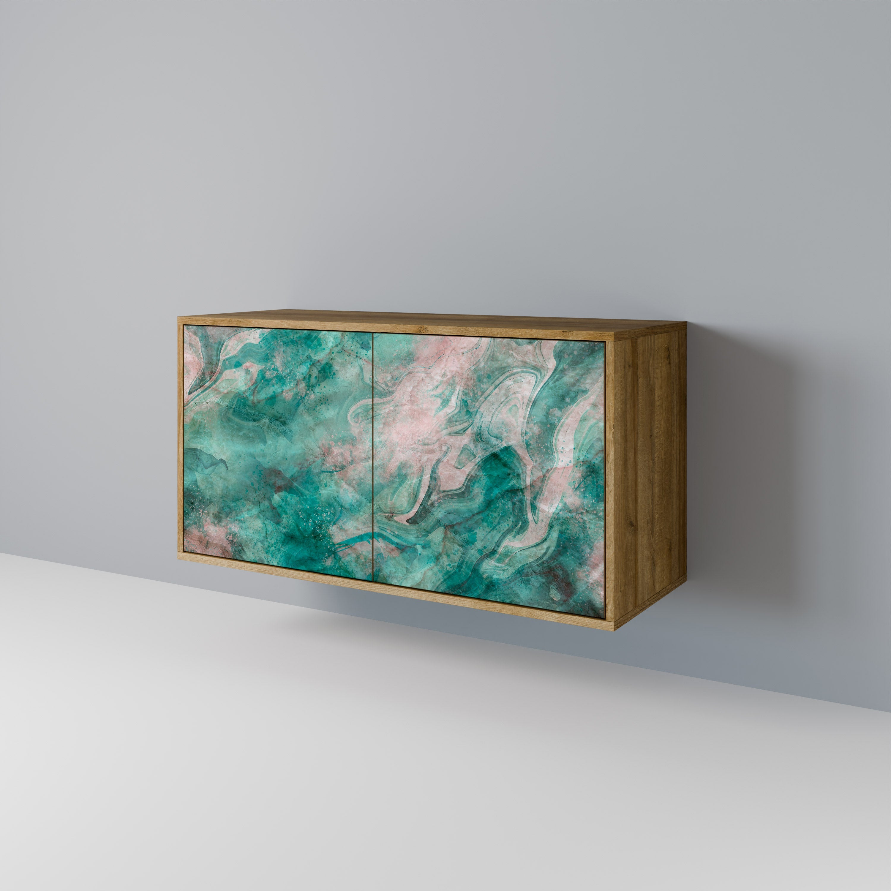 ABSTRACT ALCHEMY Sideboard mit 2 Türen in Eichenoptik