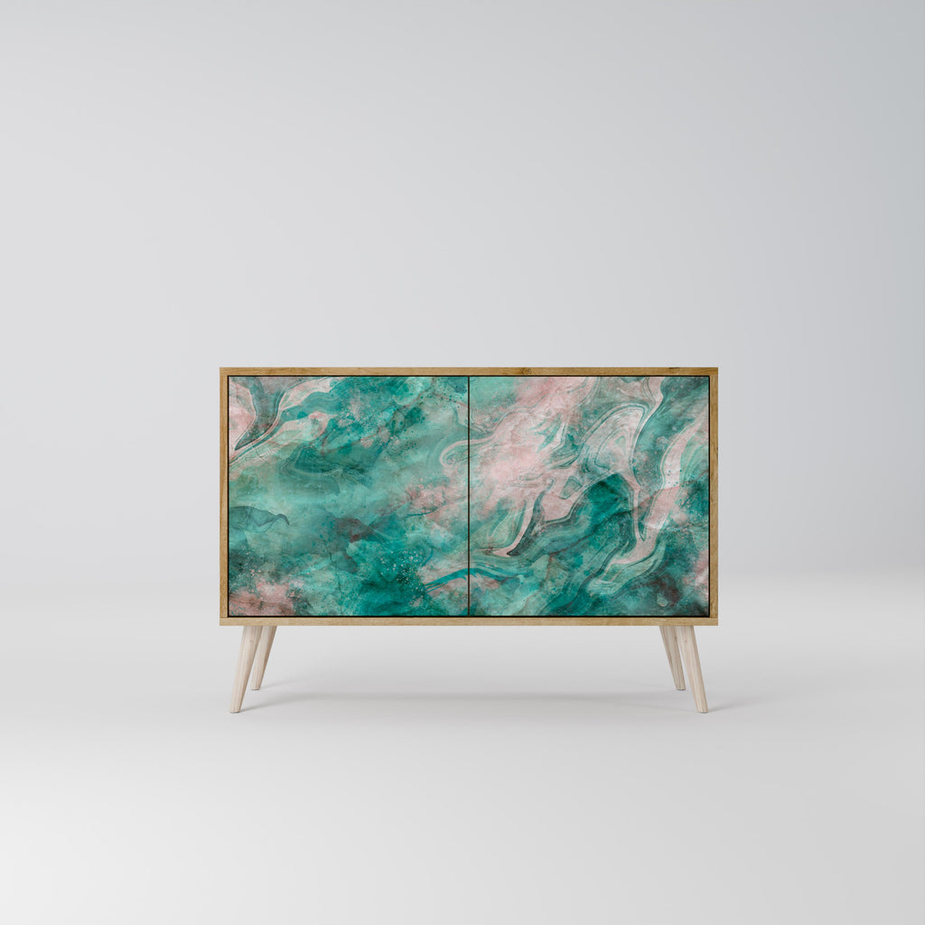 ABSTRACT ALCHEMY Sideboard mit 2 Türen in Eichenoptik