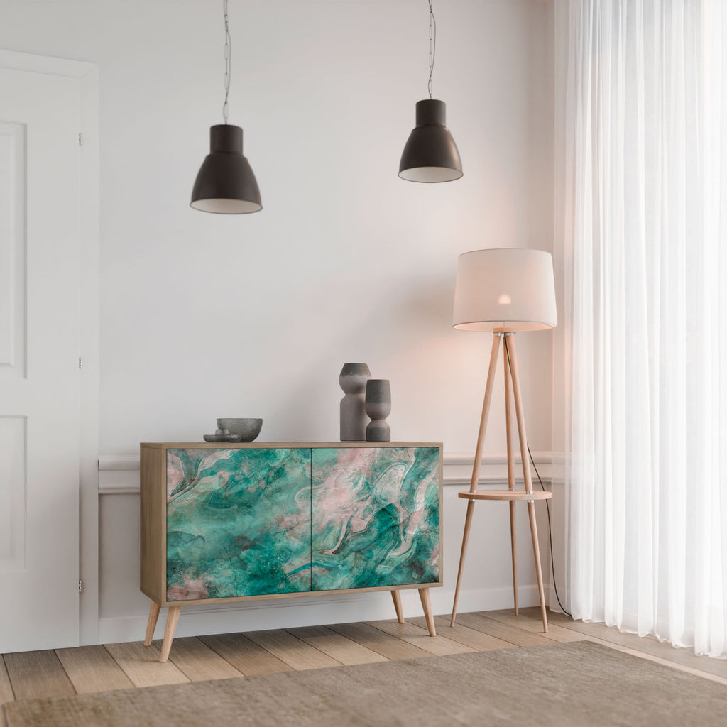 ABSTRACT ALCHEMY Sideboard mit 2 Türen in Eichenoptik