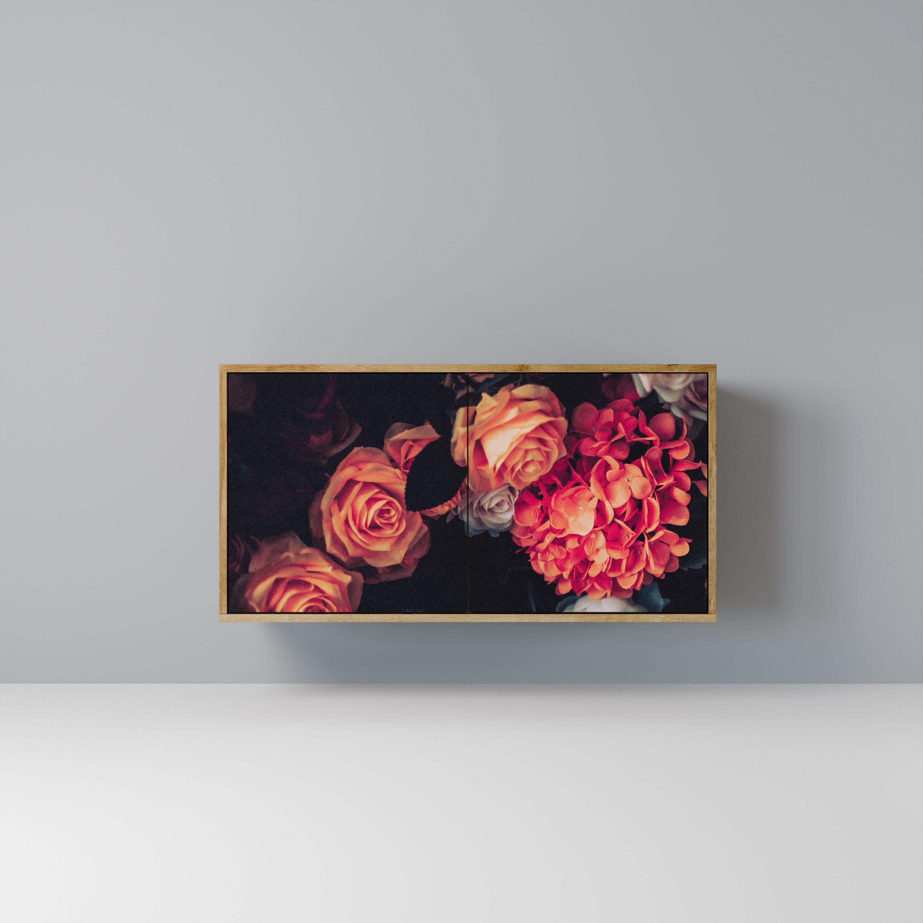 NEVERENDING BLOOM Sideboard mit 2 Türen in Eichenoptik