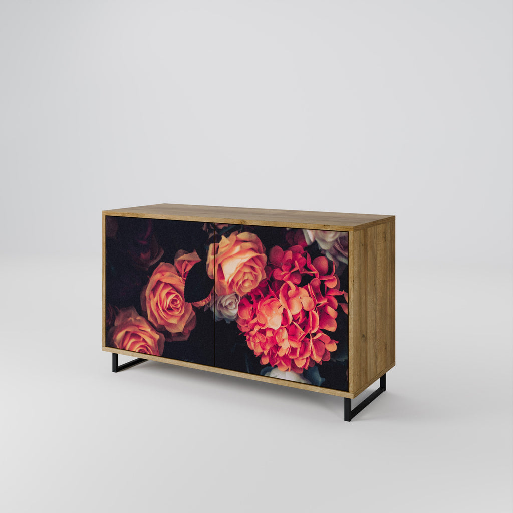 NEVERENDING BLOOM Sideboard mit 2 Türen in Eichenoptik