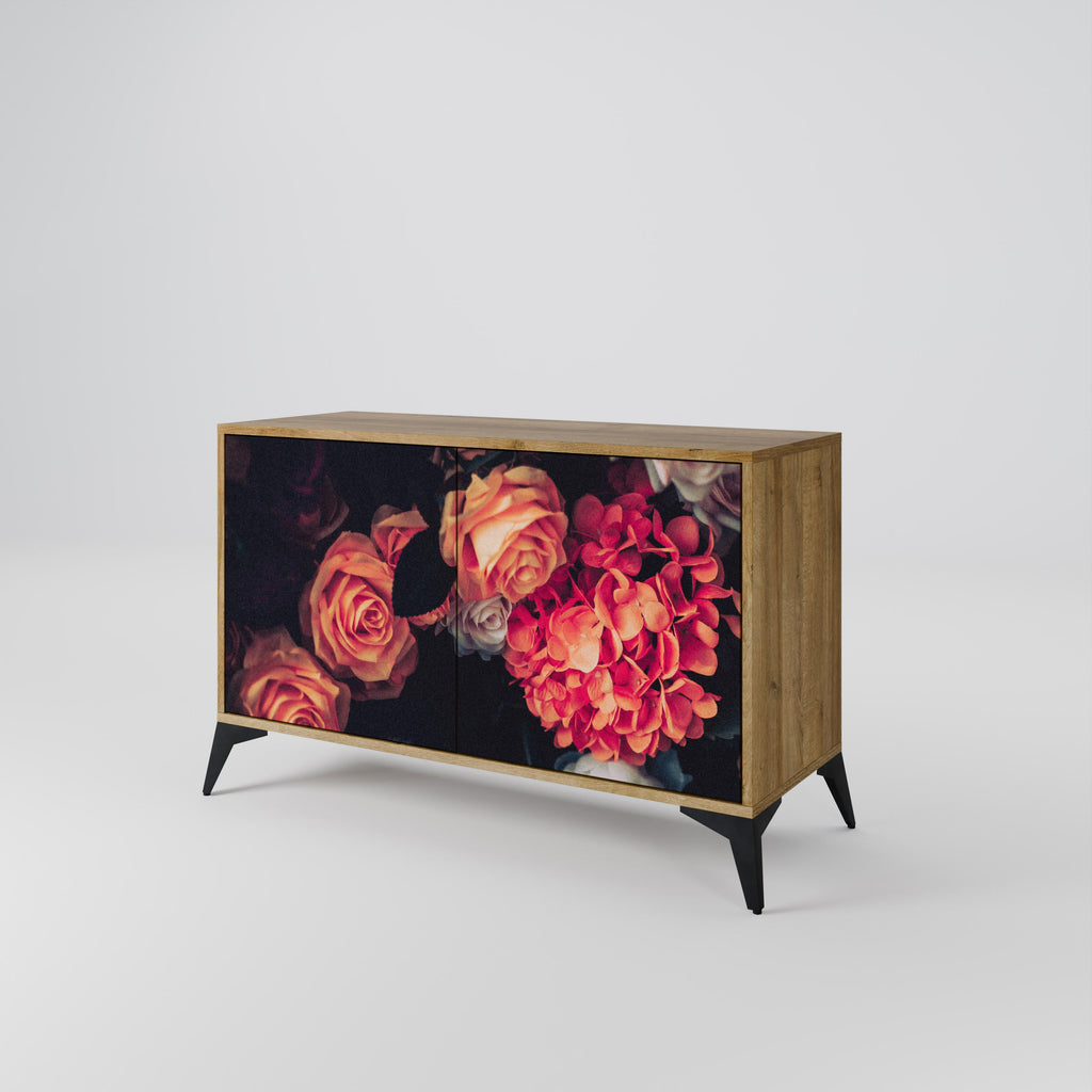 NEVERENDING BLOOM Sideboard mit 2 Türen in Eichenoptik
