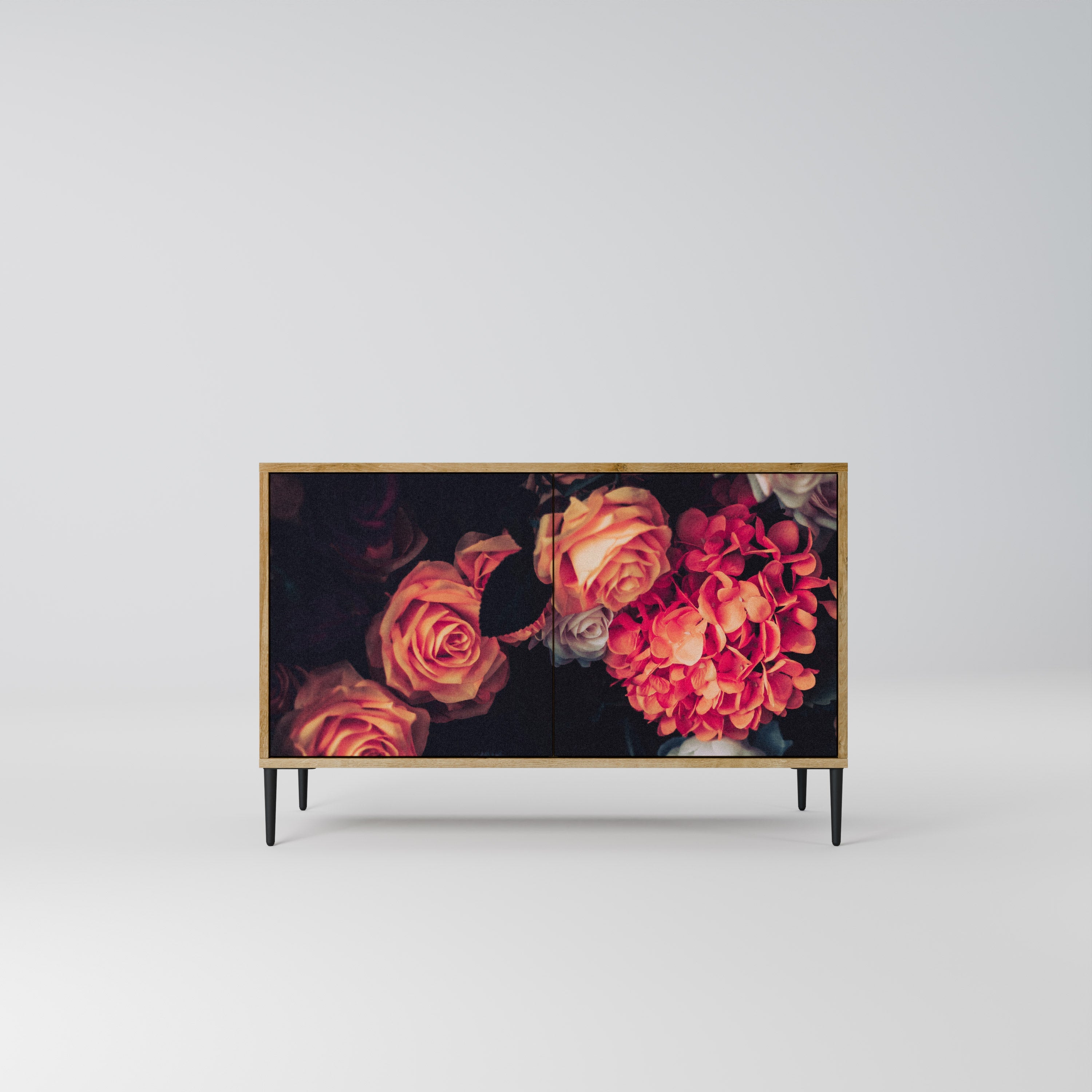 NEVERENDING BLOOM Sideboard mit 2 Türen in Eichenoptik