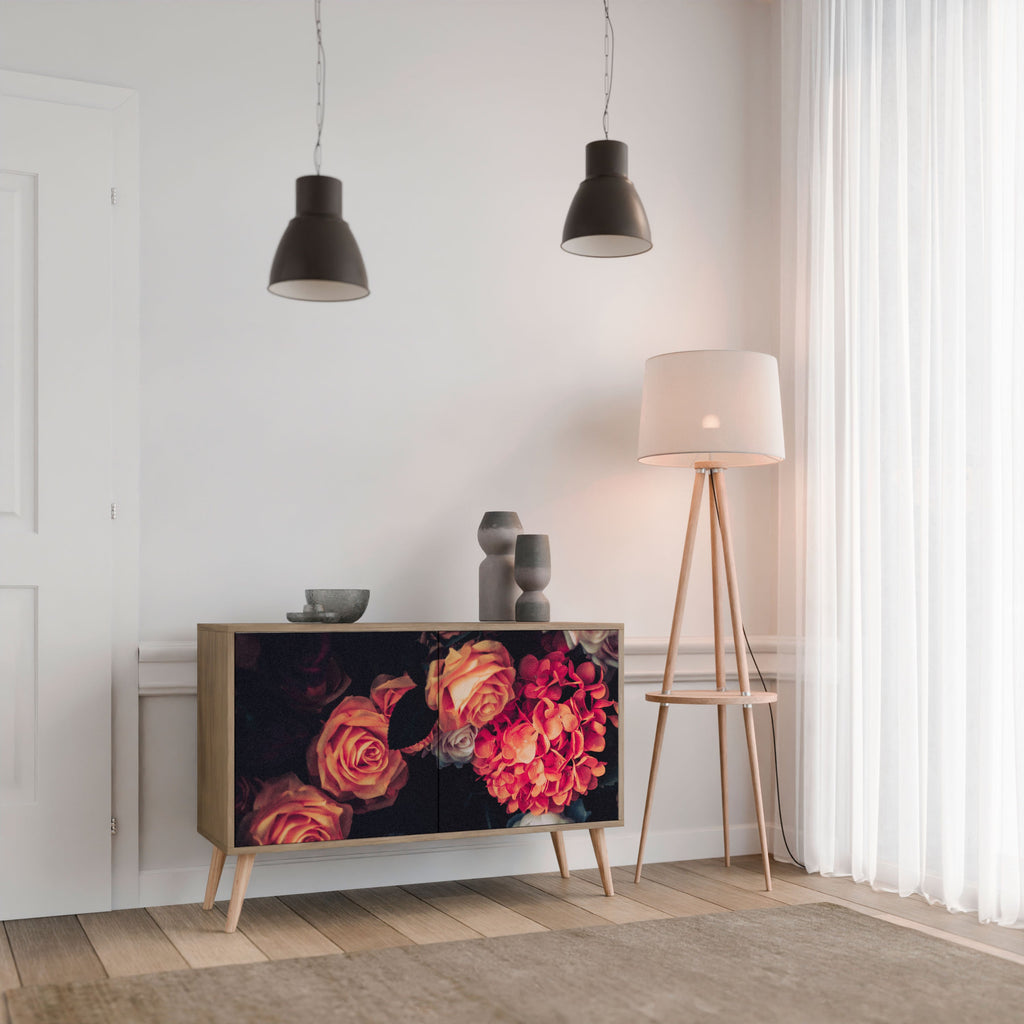 NEVERENDING BLOOM Sideboard mit 2 Türen in Eichenoptik