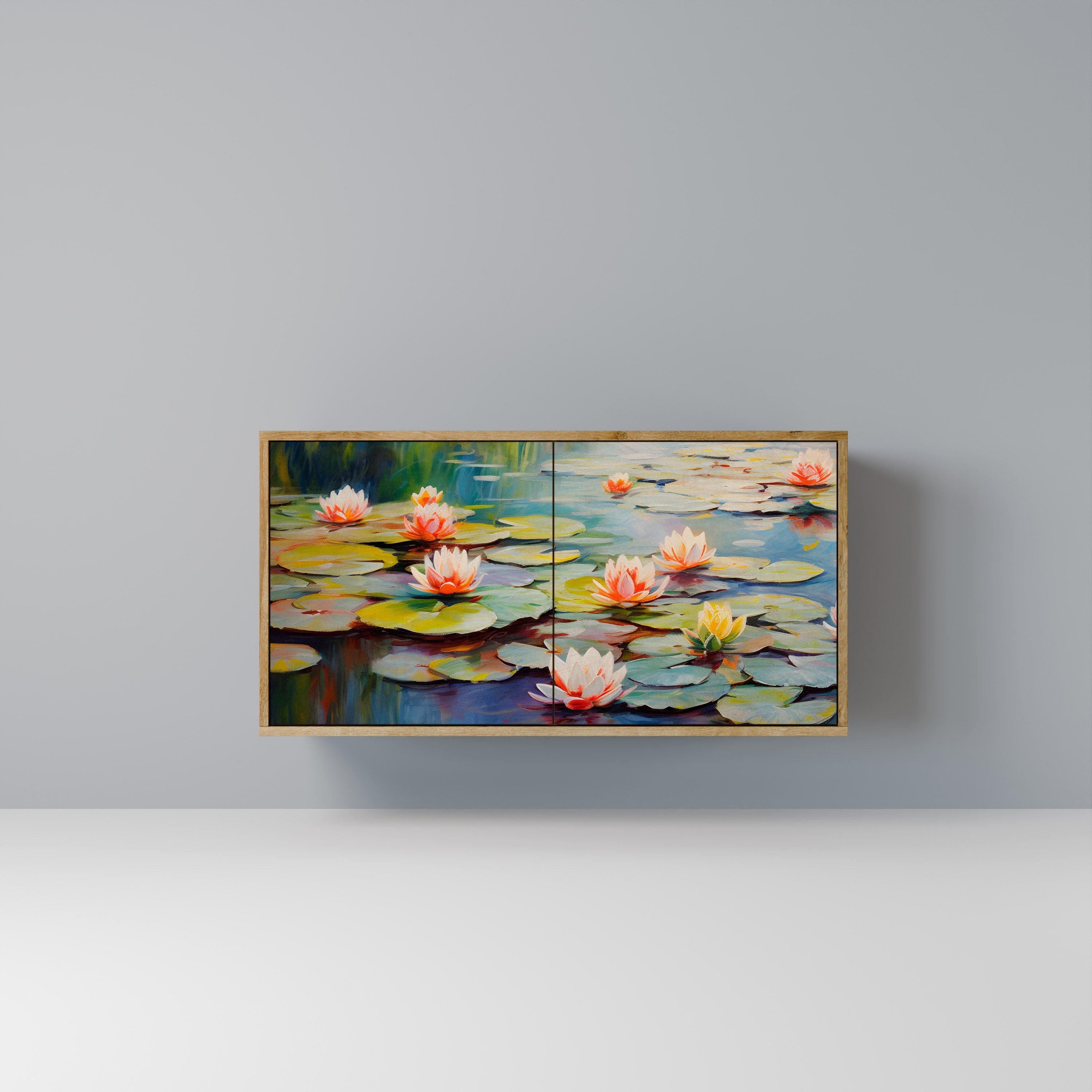 BLOOMING WATERS Sideboard mit 2 Türen in Eichenoptik