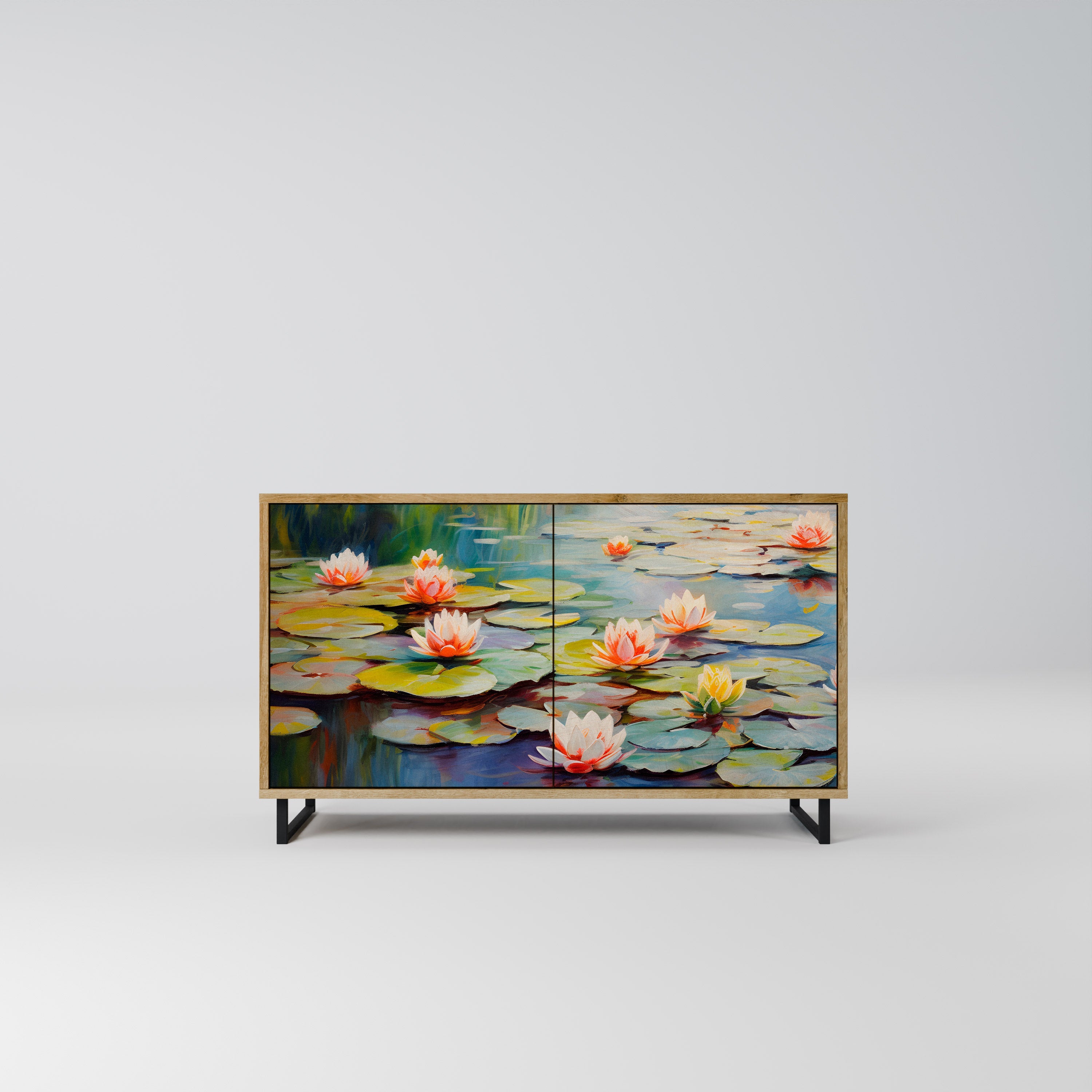 BLOOMING WATERS Sideboard mit 2 Türen in Eichenoptik