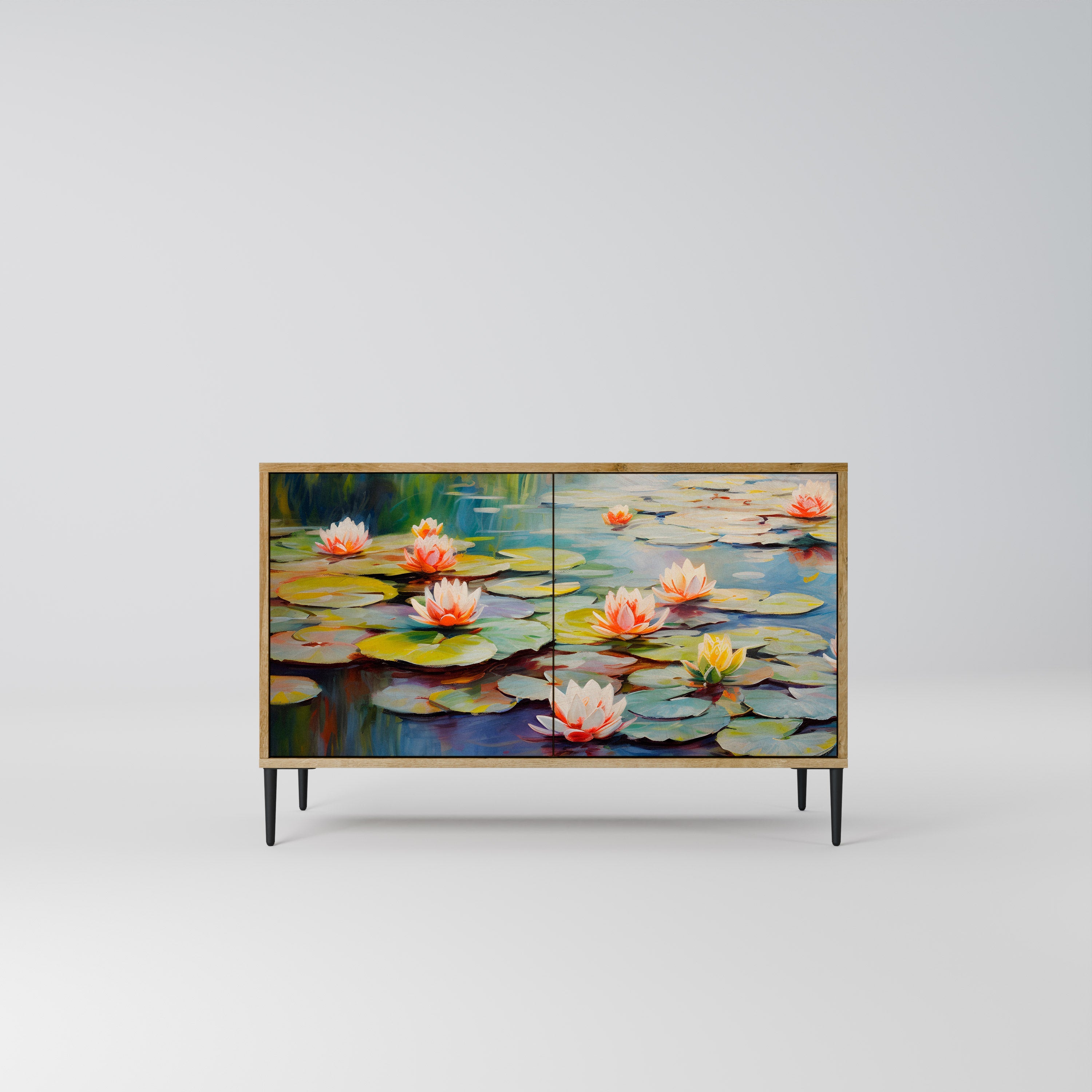 BLOOMING WATERS Sideboard mit 2 Türen in Eichenoptik