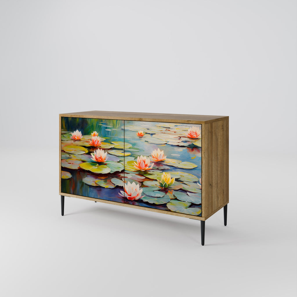 BLOOMING WATERS Sideboard mit 2 Türen in Eichenoptik