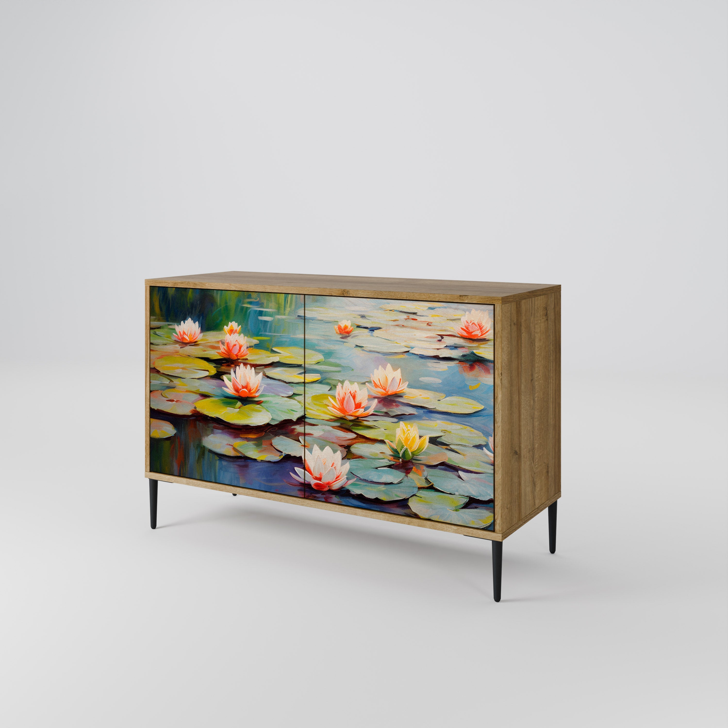 BLOOMING WATERS Sideboard mit 2 Türen in Eichenoptik