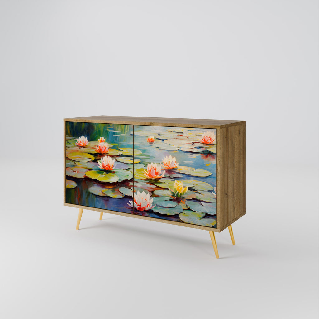 BLOOMING WATERS Sideboard mit 2 Türen in Eichenoptik