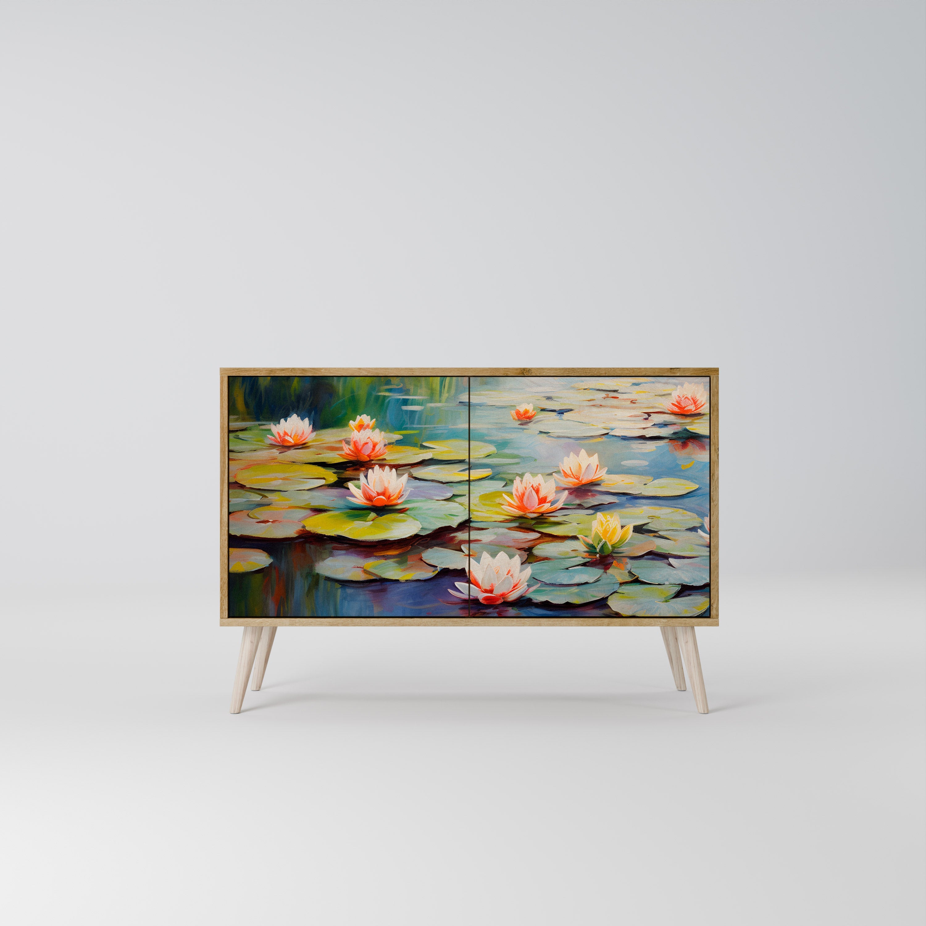 BLOOMING WATERS Sideboard mit 2 Türen in Eichenoptik