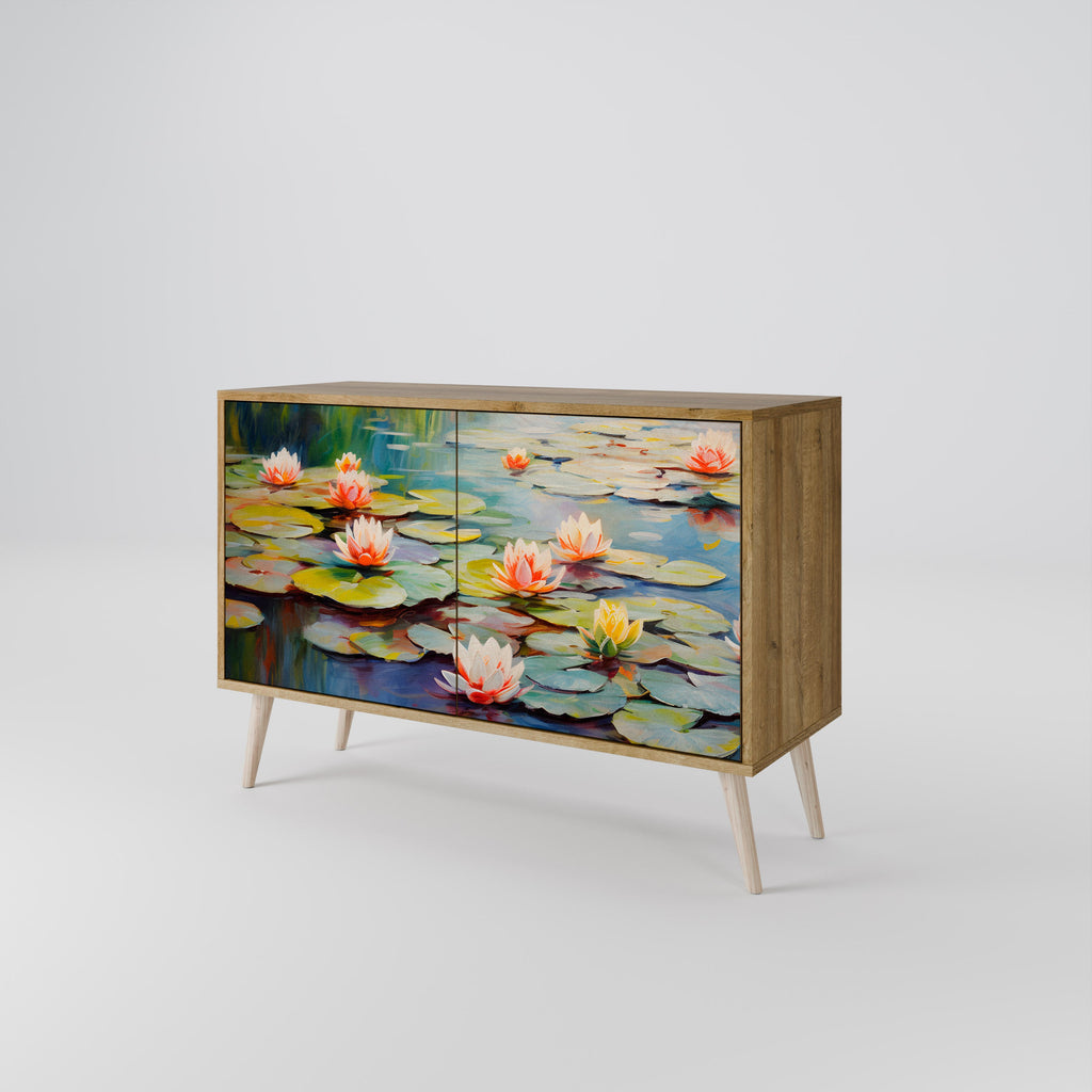 BLOOMING WATERS Sideboard mit 2 Türen in Eichenoptik