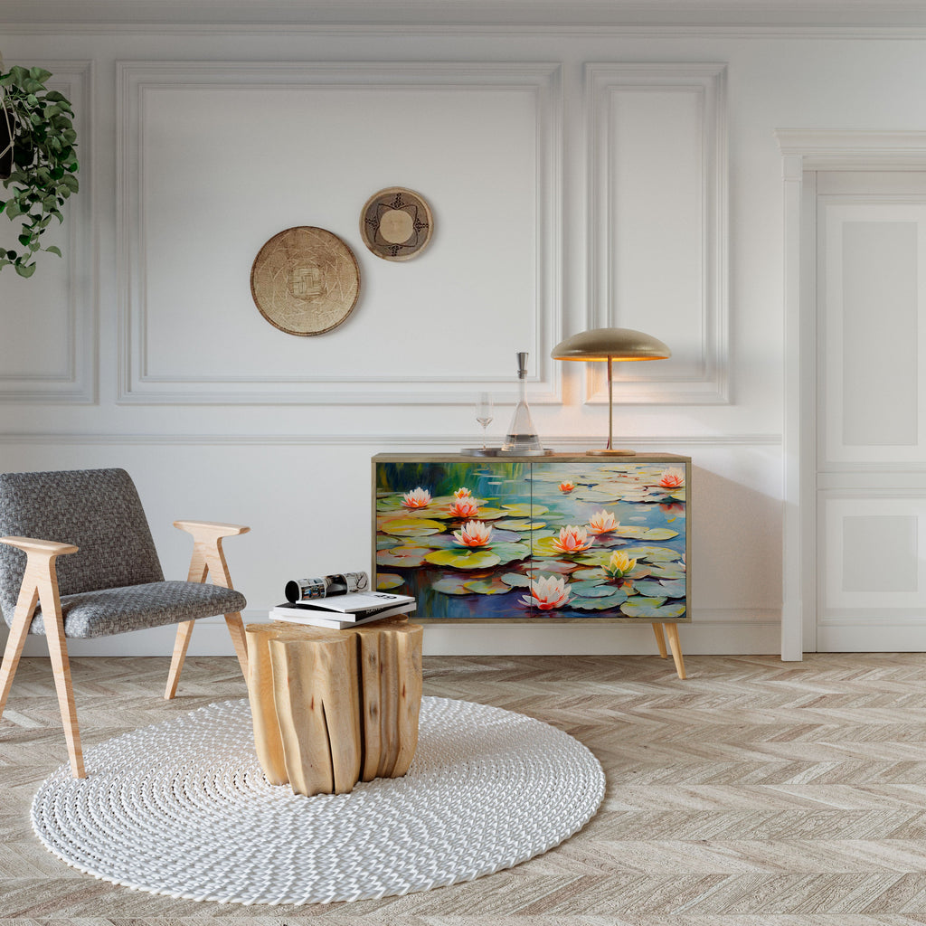 BLOOMING WATERS Sideboard mit 2 Türen in Eichenoptik