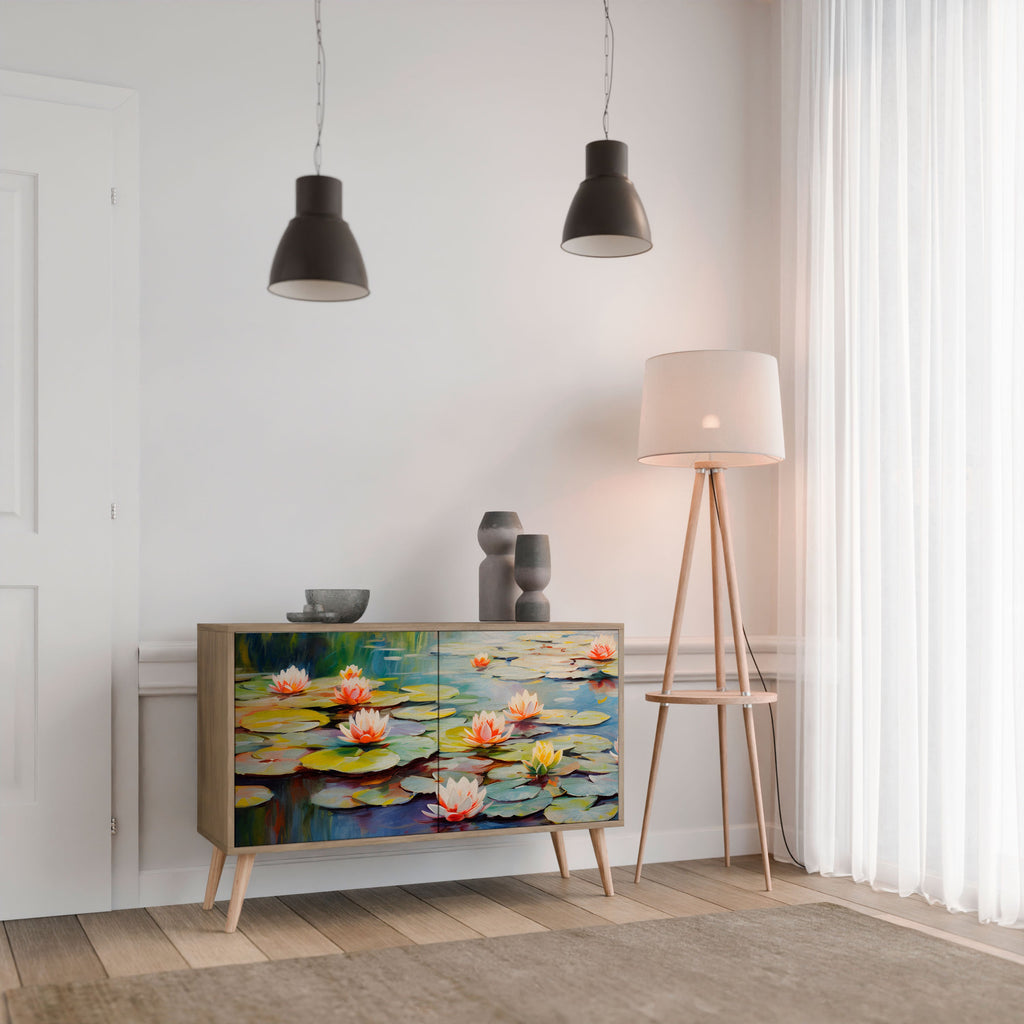 BLOOMING WATERS Sideboard mit 2 Türen in Eichenoptik