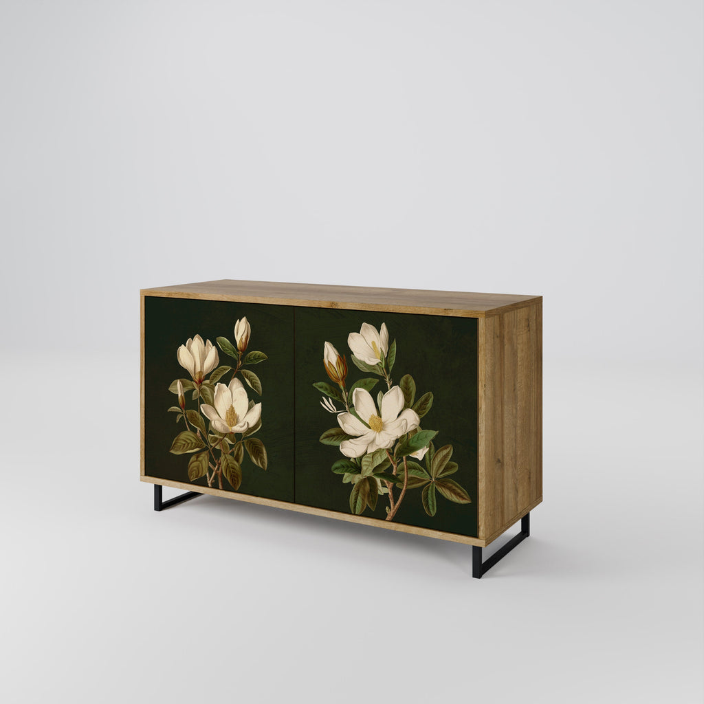 FLORAL NOIR Sideboard mit 2 Türen in Eichenoptik