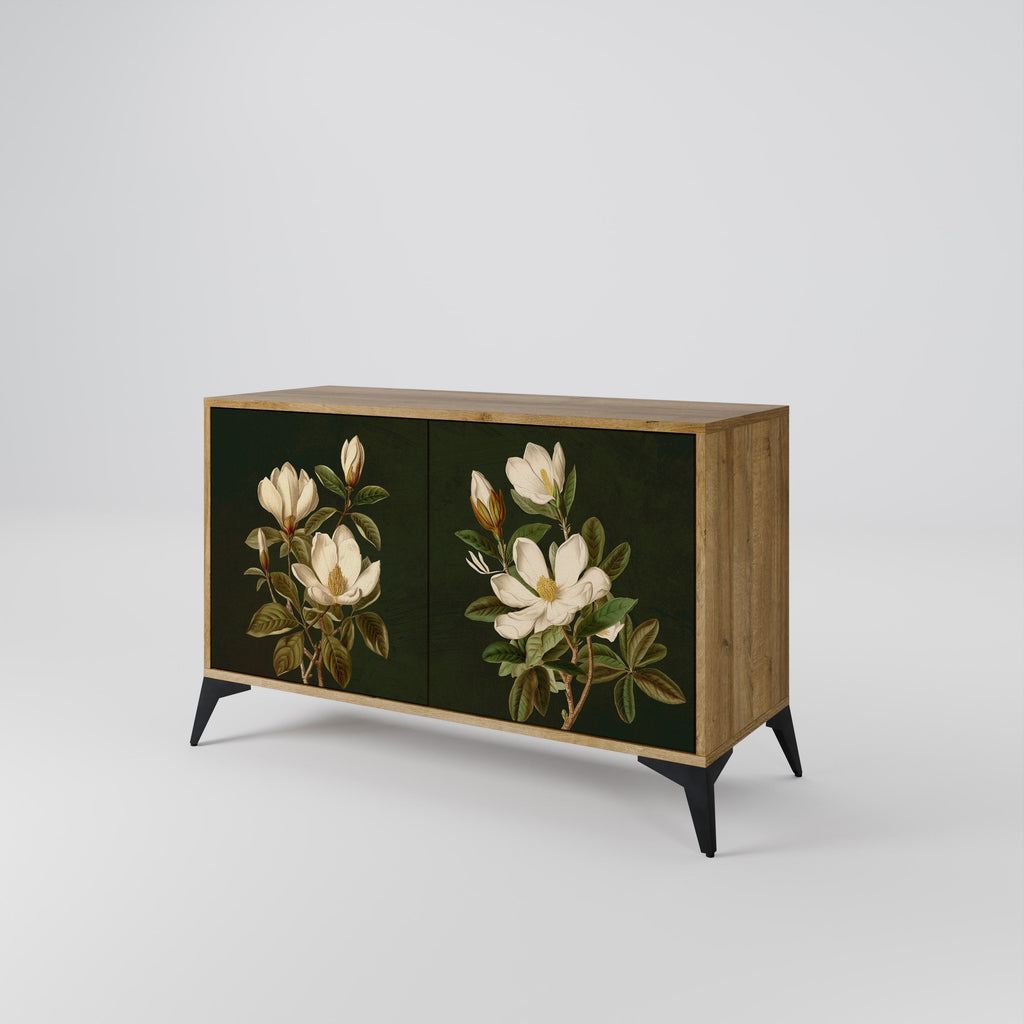 FLORAL NOIR Sideboard mit 2 Türen in Eichenoptik