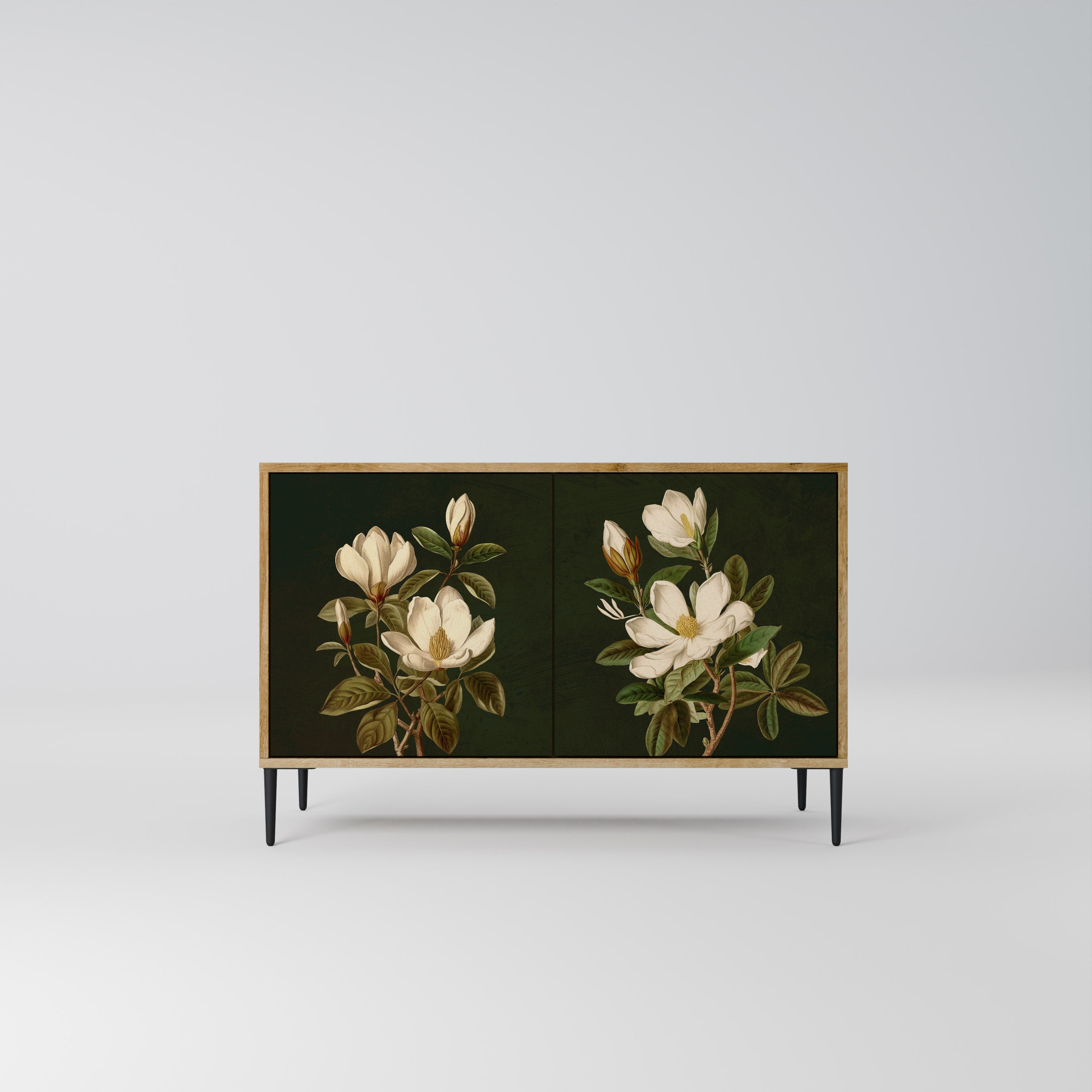 FLORAL NOIR Sideboard mit 2 Türen in Eichenoptik