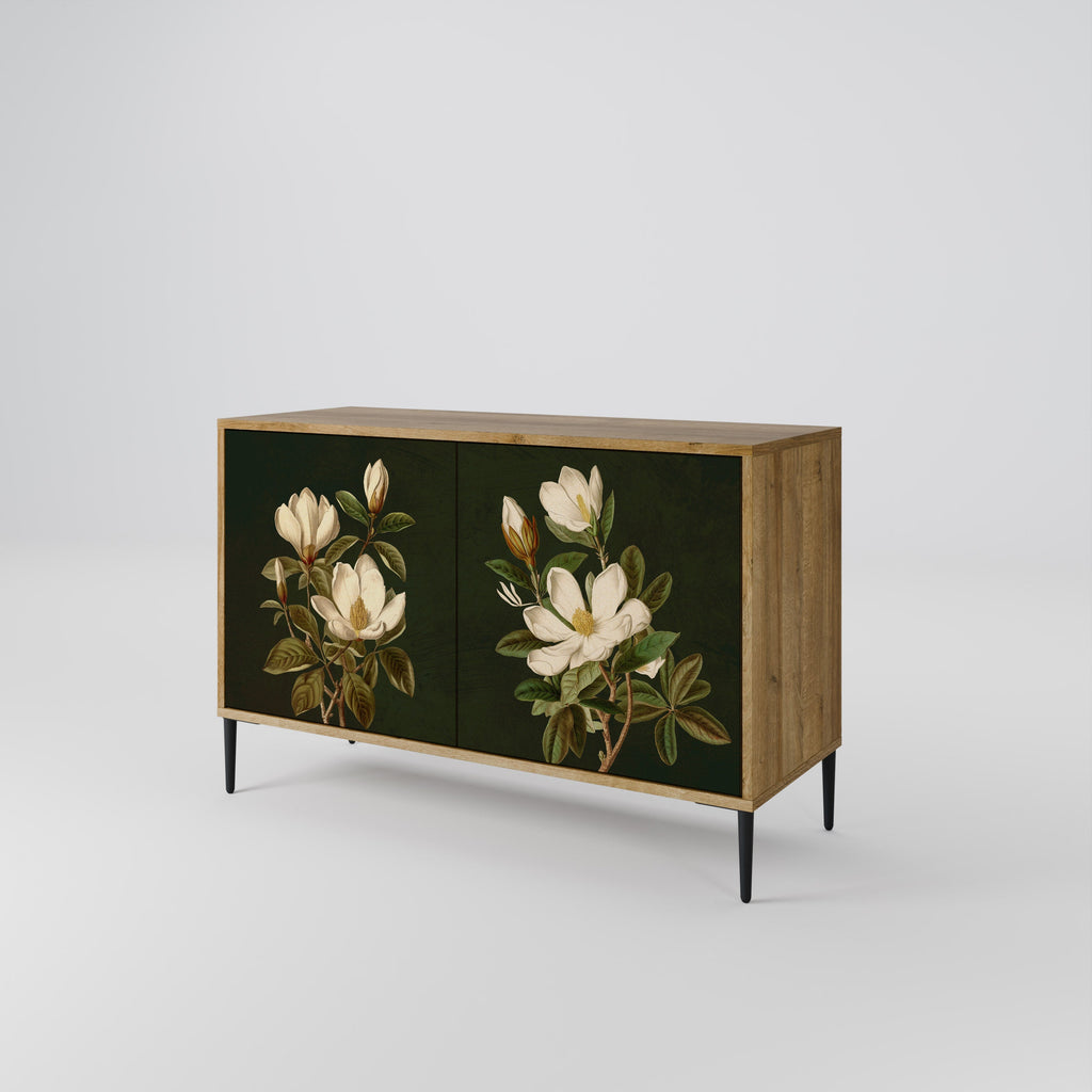 FLORAL NOIR Sideboard mit 2 Türen in Eichenoptik