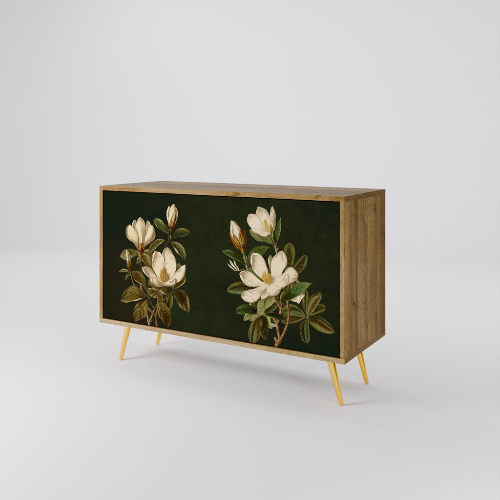 FLORAL NOIR Sideboard mit 2 Türen in Eichenoptik