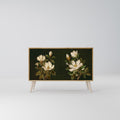 FLORAL NOIR 2-Door Sideboard in Oak Effect