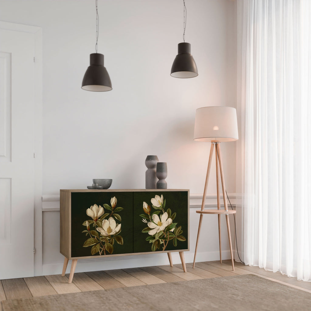 FLORAL NOIR Sideboard mit 2 Türen in Eichenoptik