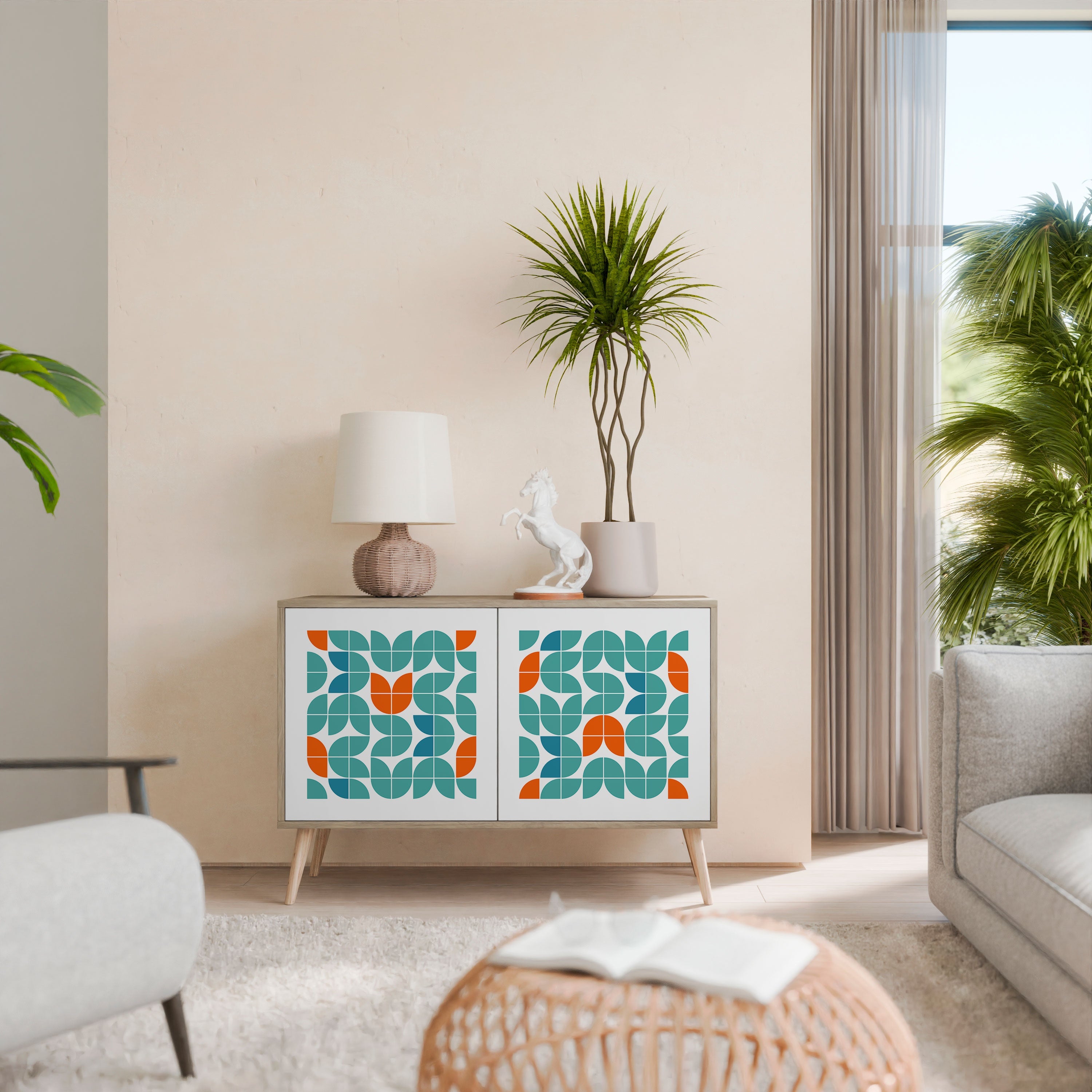 BE THE CHANGE 2-türiges Sideboard in Eichenoptik