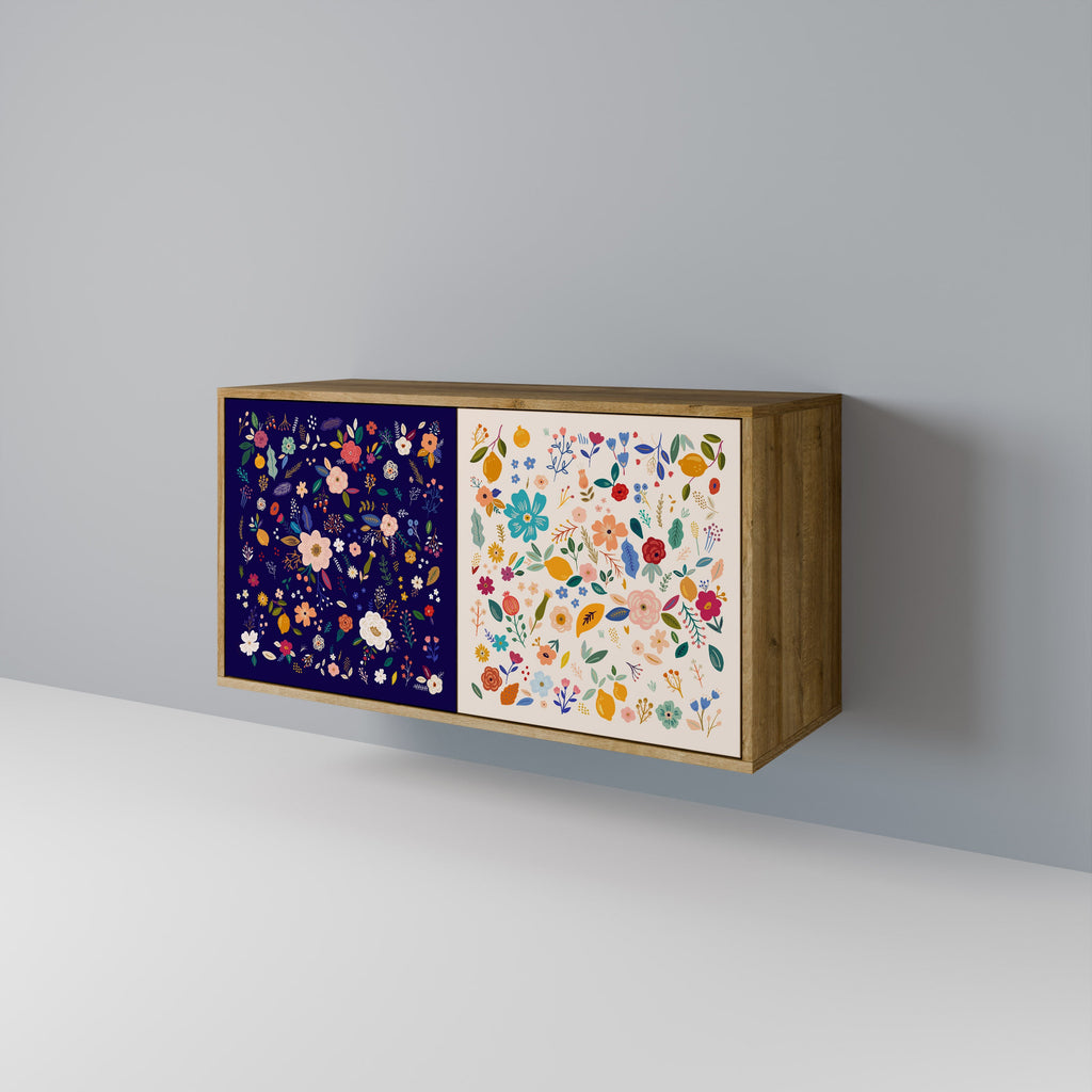 FLORAL COMBINATION 2-türiges Sideboard in Eichenoptik