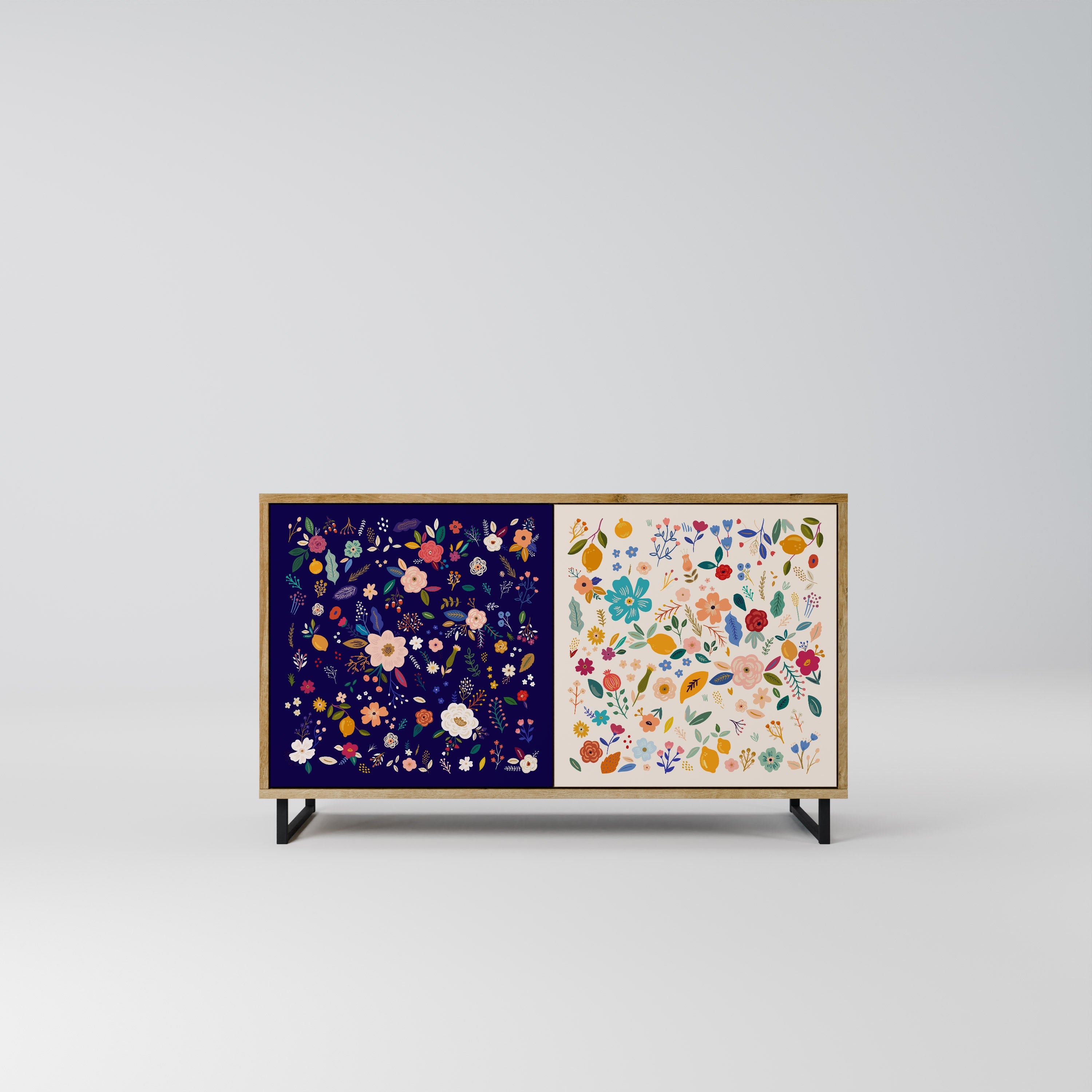 FLORAL COMBINATION 2-türiges Sideboard in Eichenoptik