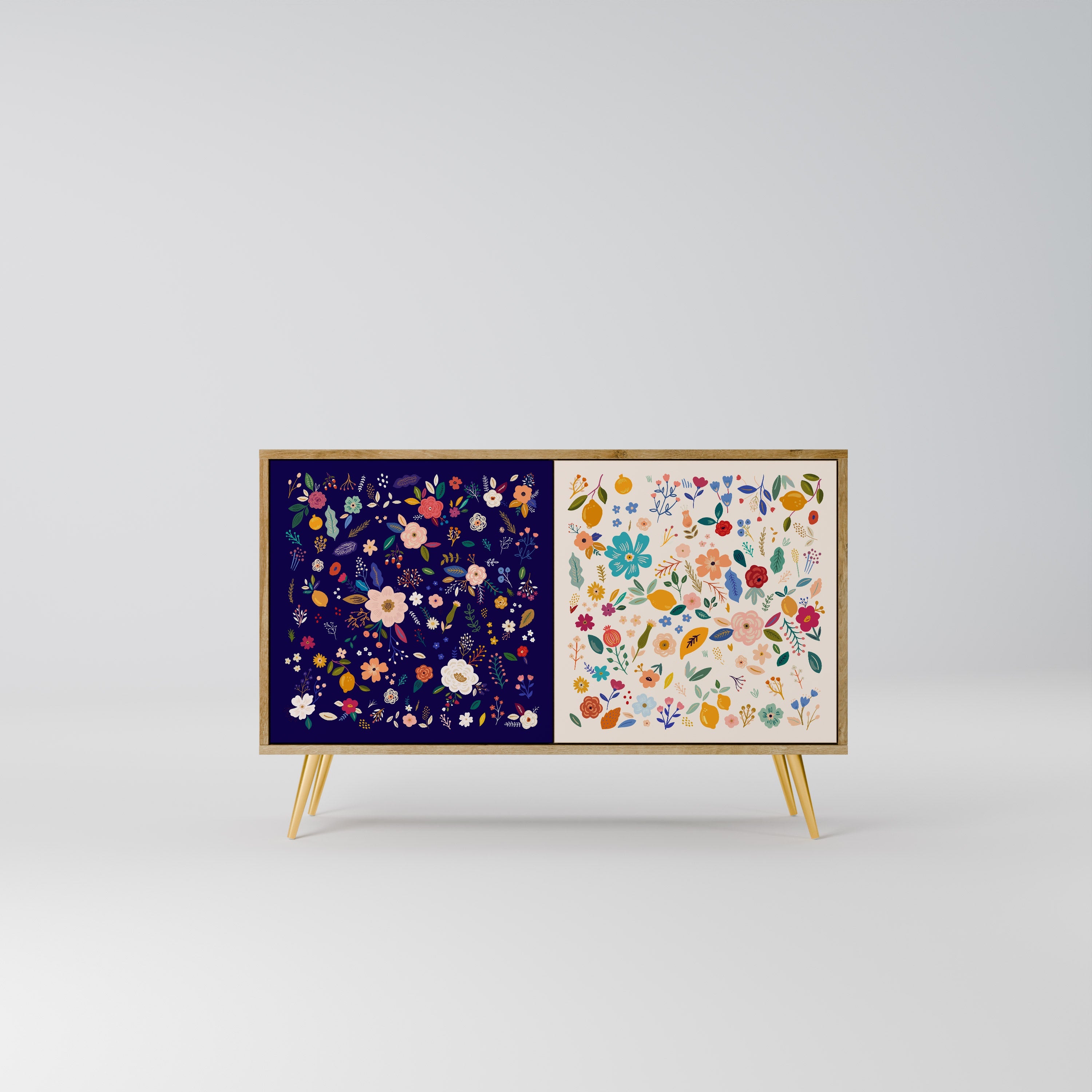 FLORAL COMBINATION 2-türiges Sideboard in Eichenoptik