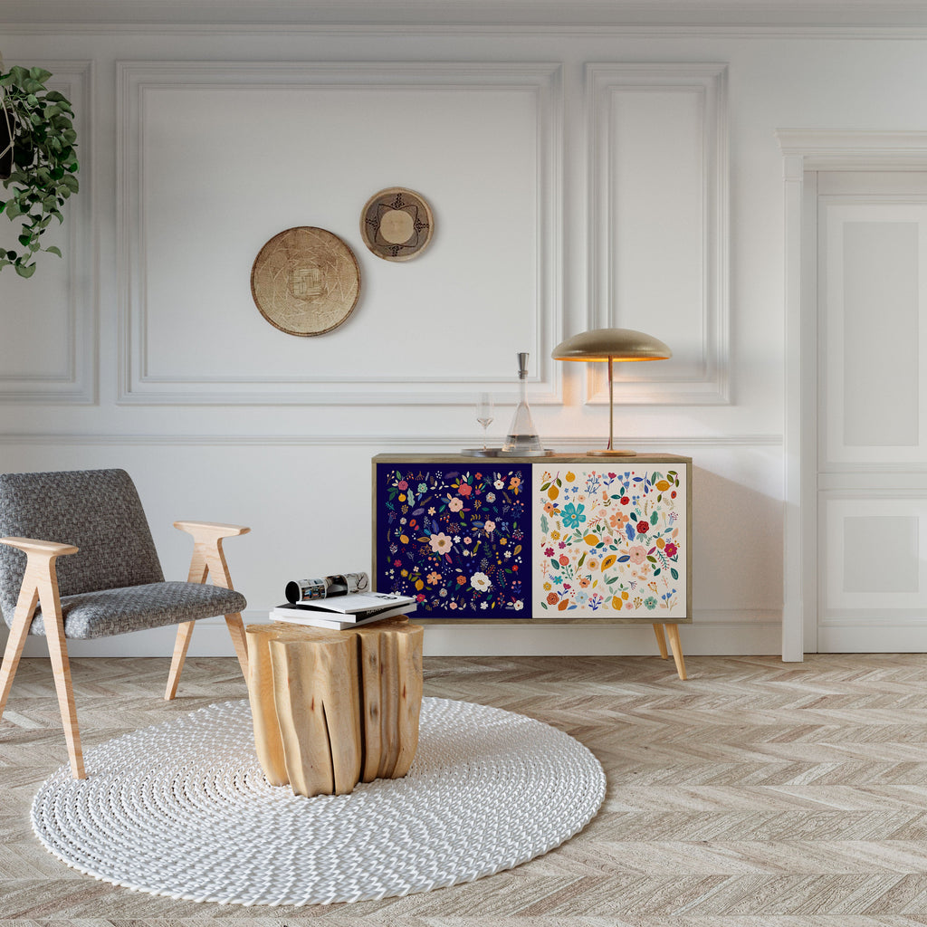 FLORAL COMBINATION 2-türiges Sideboard in Eichenoptik