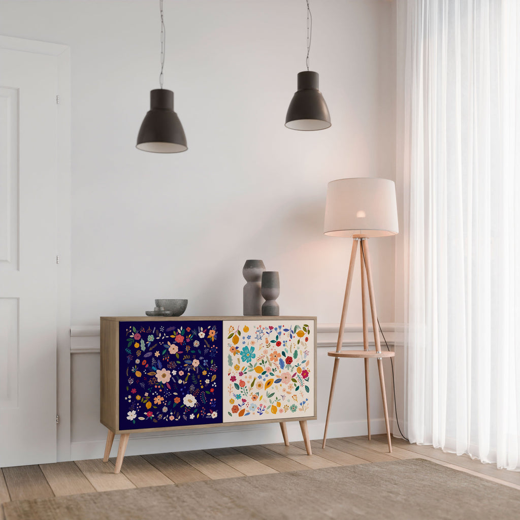 FLORAL COMBINATION 2-türiges Sideboard in Eichenoptik