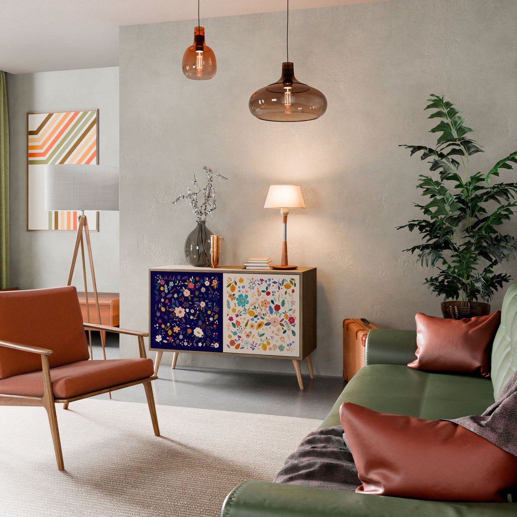 FLORAL COMBINATION 2-türiges Sideboard in Eichenoptik