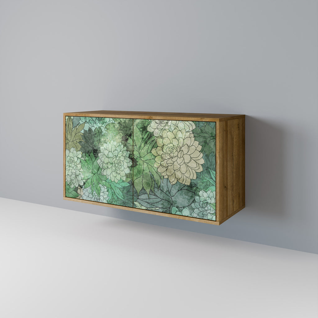 SUCCULENT CLUSTER Sideboard mit 2 Türen in Eichenoptik