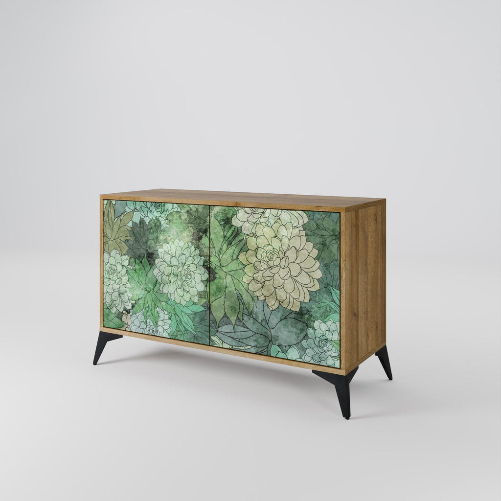 SUCCULENT CLUSTER Sideboard mit 2 Türen in Eichenoptik