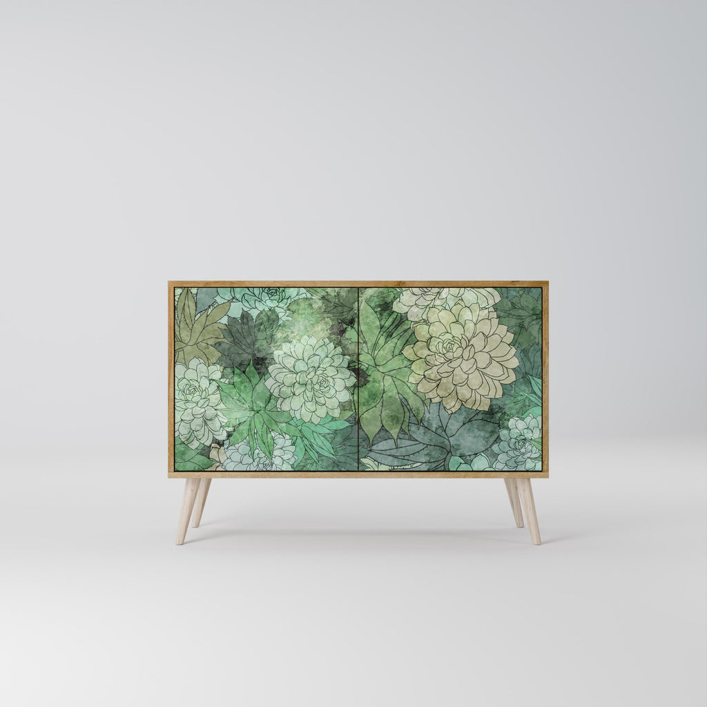 SUCCULENT CLUSTER Sideboard mit 2 Türen in Eichenoptik