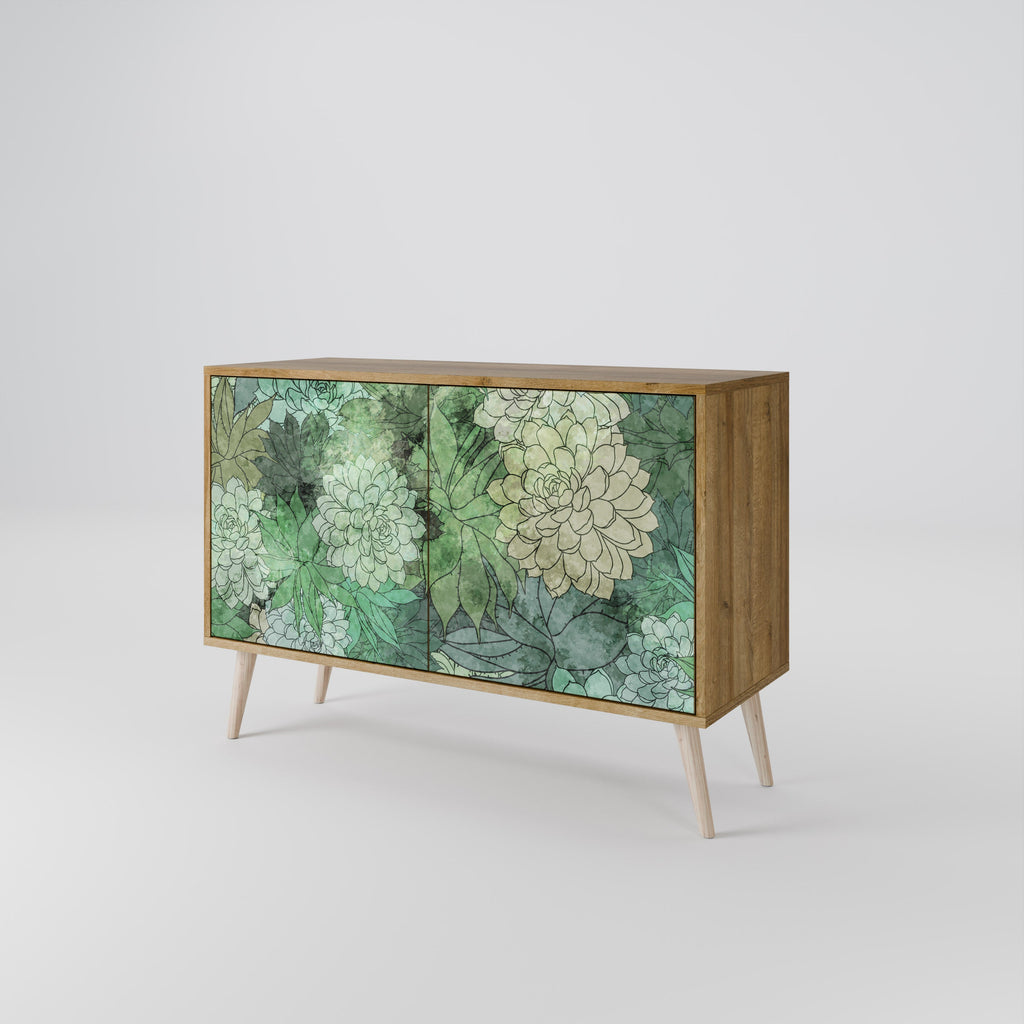 SUCCULENT CLUSTER Sideboard mit 2 Türen in Eichenoptik