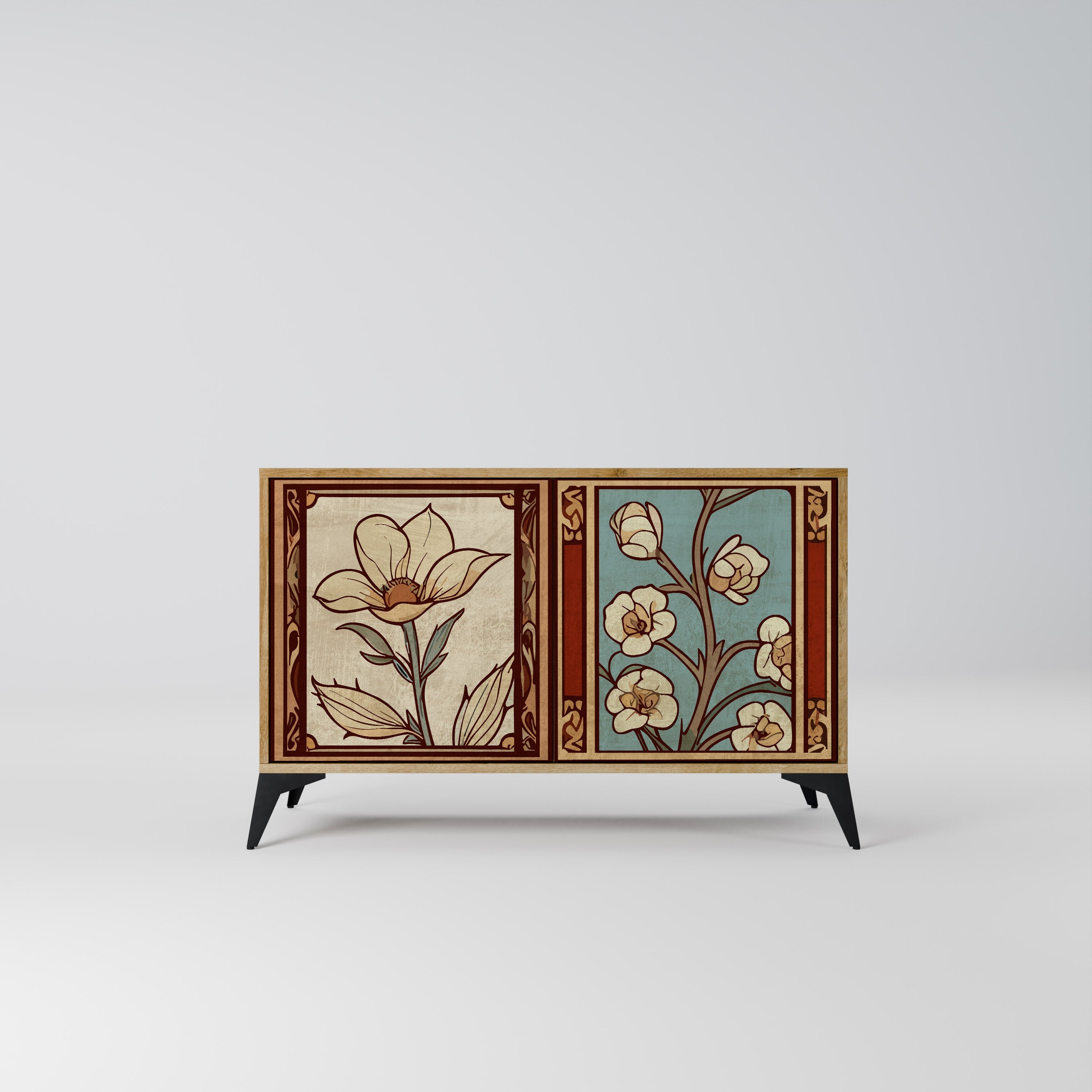 TIMELESS FLORA Sideboard mit 2 Türen in Eichenoptik