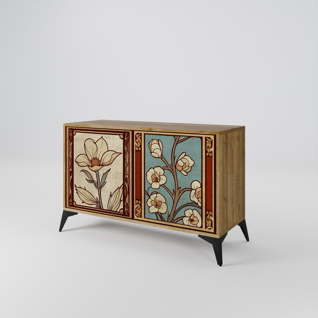 TIMELESS FLORA Sideboard mit 2 Türen in Eichenoptik