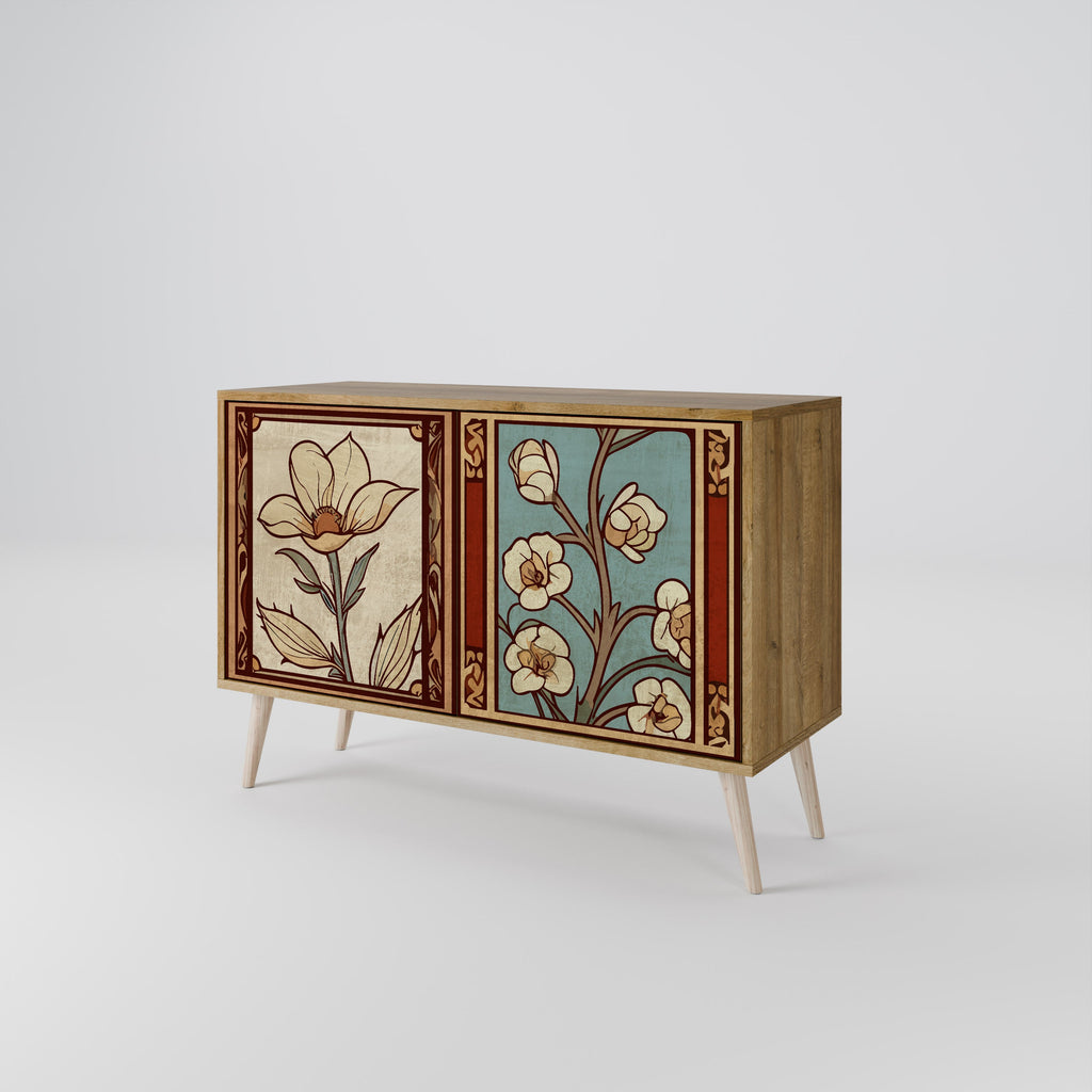 TIMELESS FLORA Sideboard mit 2 Türen in Eichenoptik