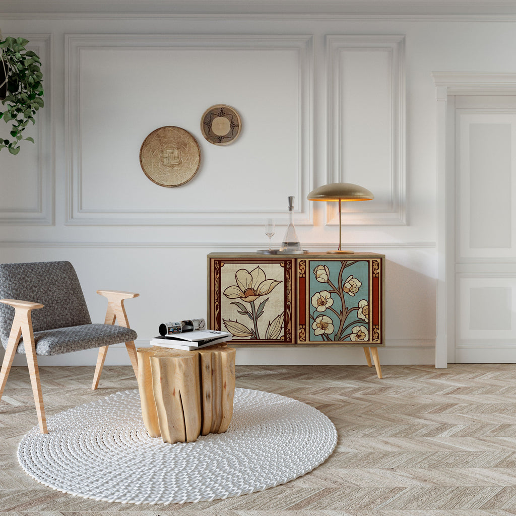 TIMELESS FLORA Sideboard mit 2 Türen in Eichenoptik