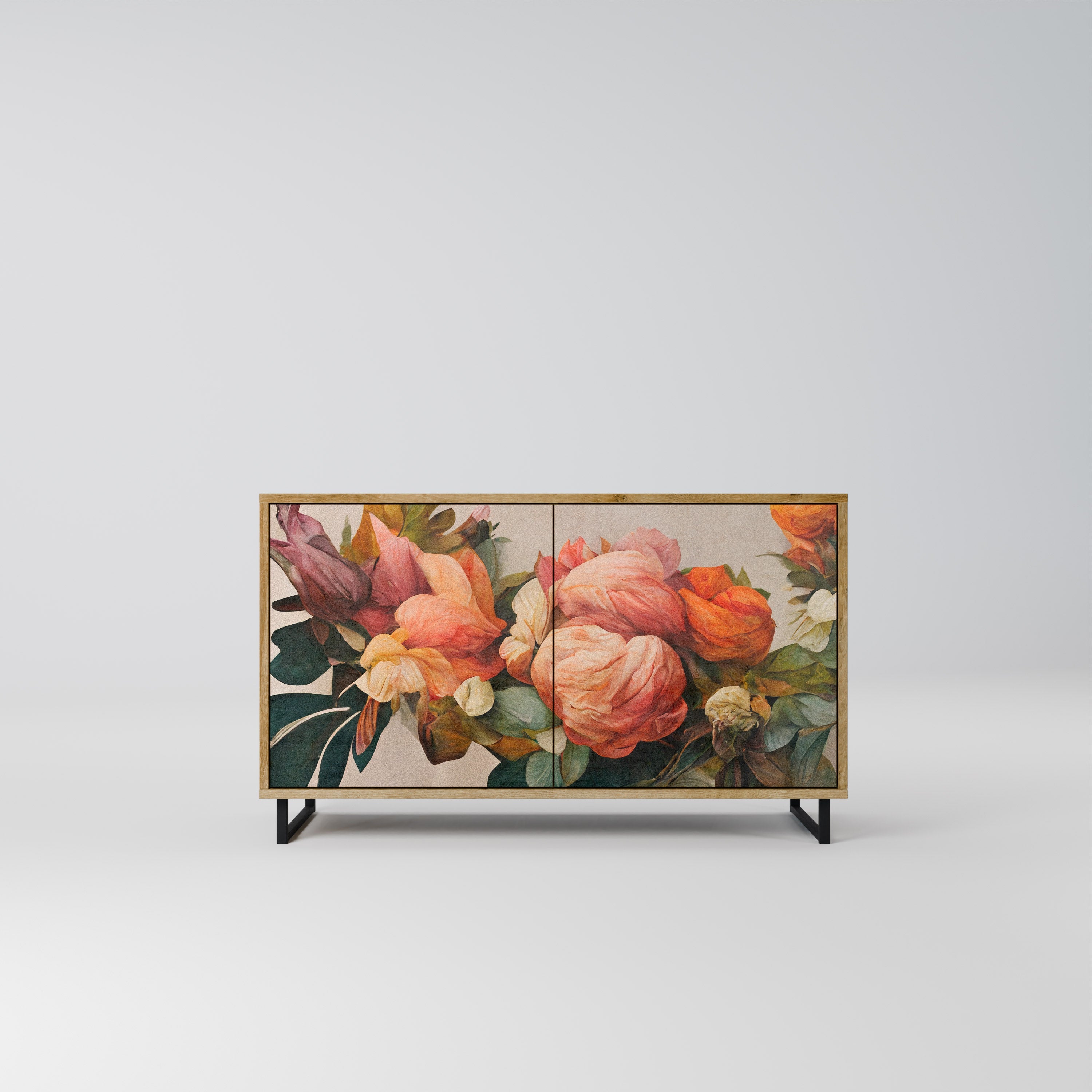 STYLISH BEAUTY Sideboard mit 2 Türen in Eichenoptik