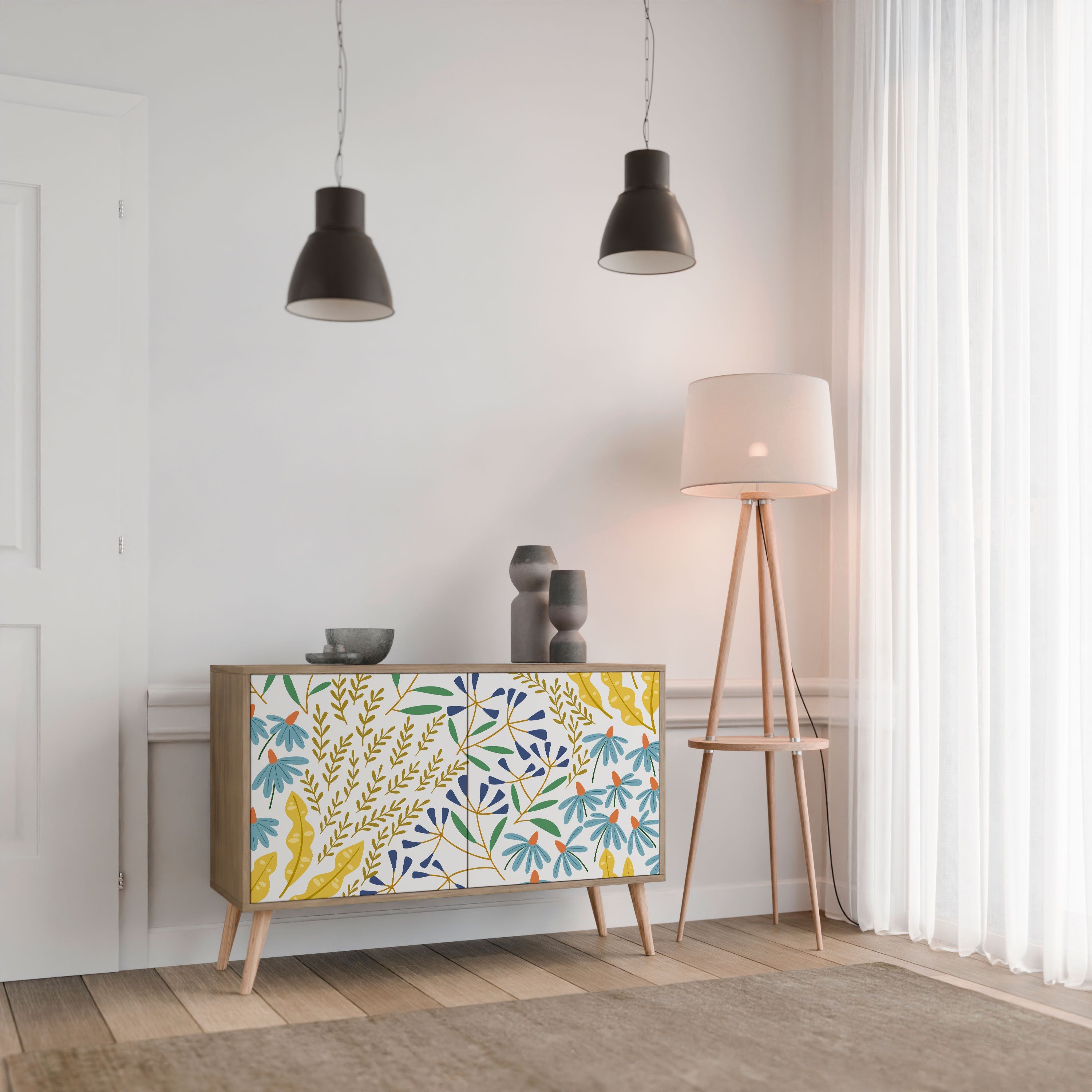 HELLO SPRING Sideboard mit 2 Türen in Eichenoptik
